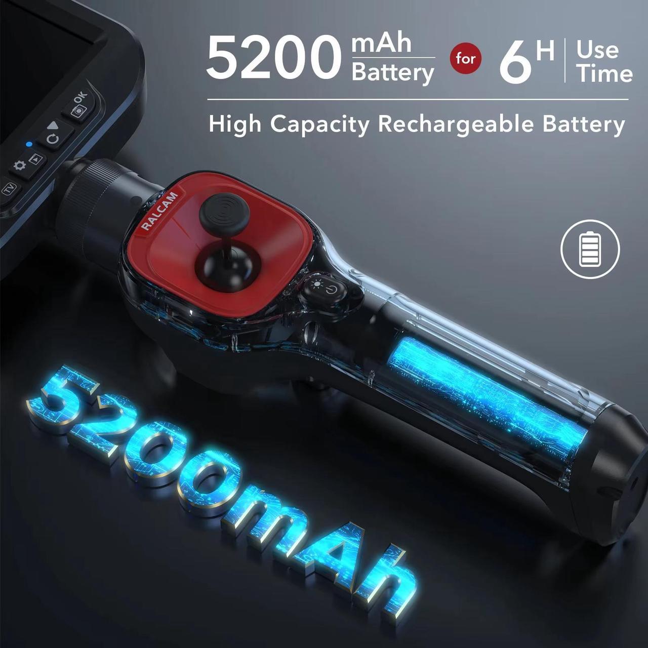 Alt view image 7 of 7 - Ralcam 4-Way 360° Articulating Borescope Industrial Endoscope Inspection Camera