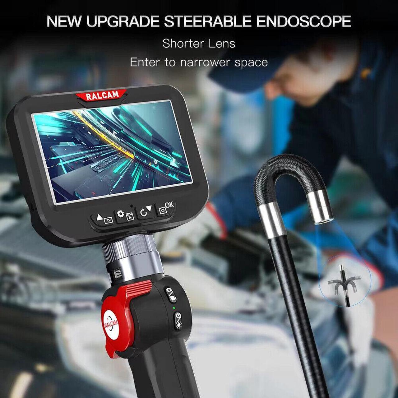 Alt view image 2 of 7 - Ralcam Endoscope Articulating Borescope HD 1080P Inspection Camera Two-Way 180°