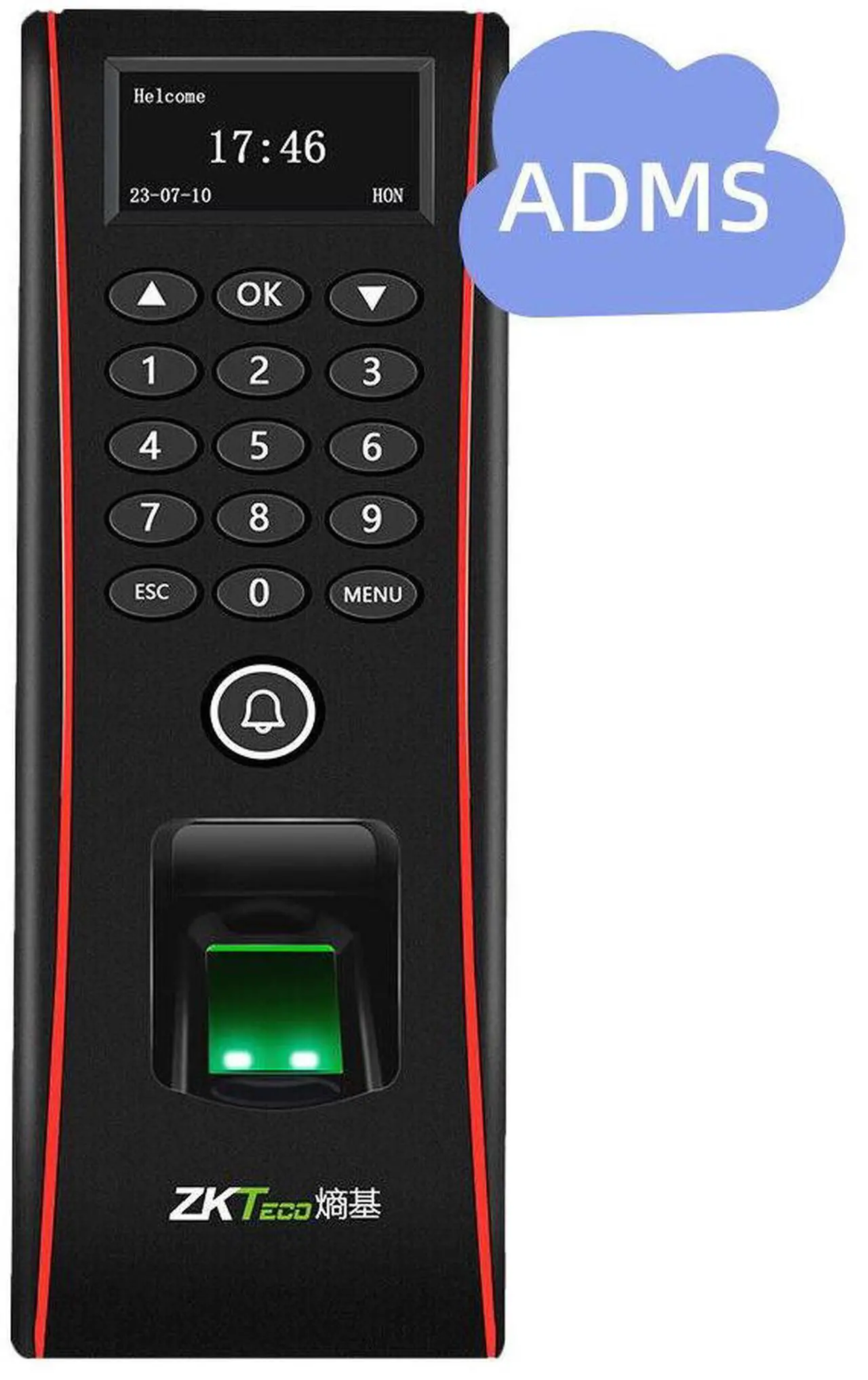 Main image of ZKteco Fingerprint Access Control Time Clock RF Card Reader Attendance Terminals TF1700+ADMS