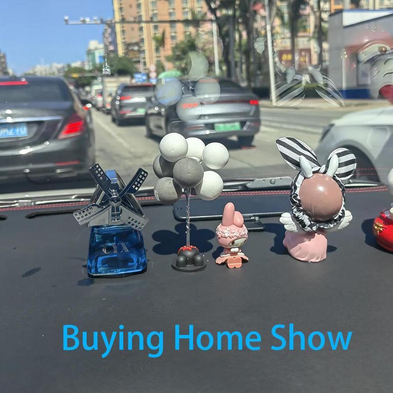 Alt view image 4 of 5 - Car Dashboard Decoration Center Console Interior Ornaments for Men Women Cute Funny Solar Power Decorations Boy Car Perfume Aromatherapy Essential Oil Diffuser Tablets Air Fresheners Red