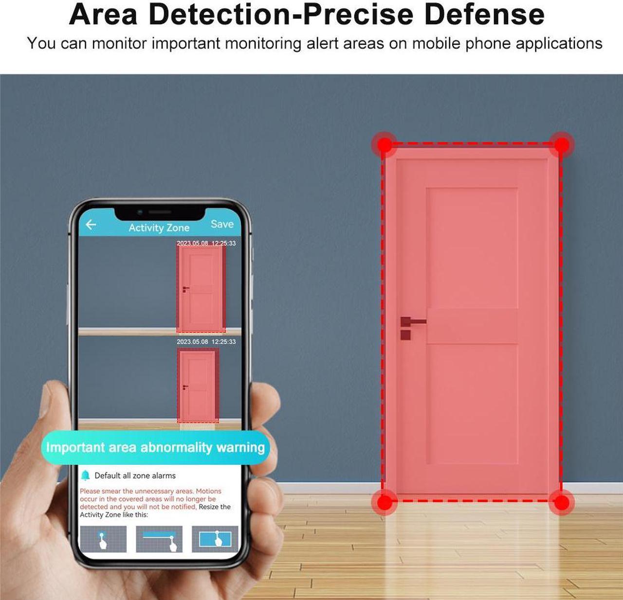 Alt view image 6 of 7 - Security Cameras Wireless Outdoor De Seguridad Para Casa Home Indoor With Monitor Wifi System Auto Tracking Zoom Night Vision Blink Mini Simply Safe Two Lens Dual Screen Mobile Remote Monitoring