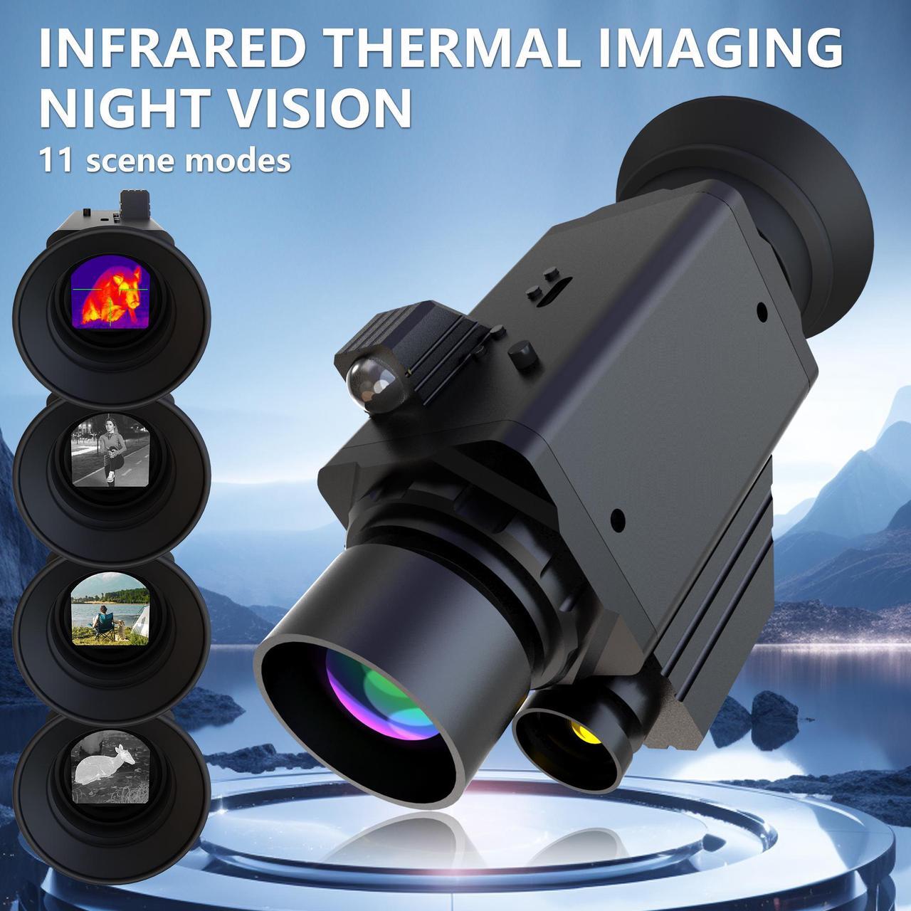 Alt view image 3 of 7 - 4K HD Infrared Night Vision Goggles Military Grade Thermal Imaging Scope Thermal Imaging Camera Water Leak Detection For Hunting Device
