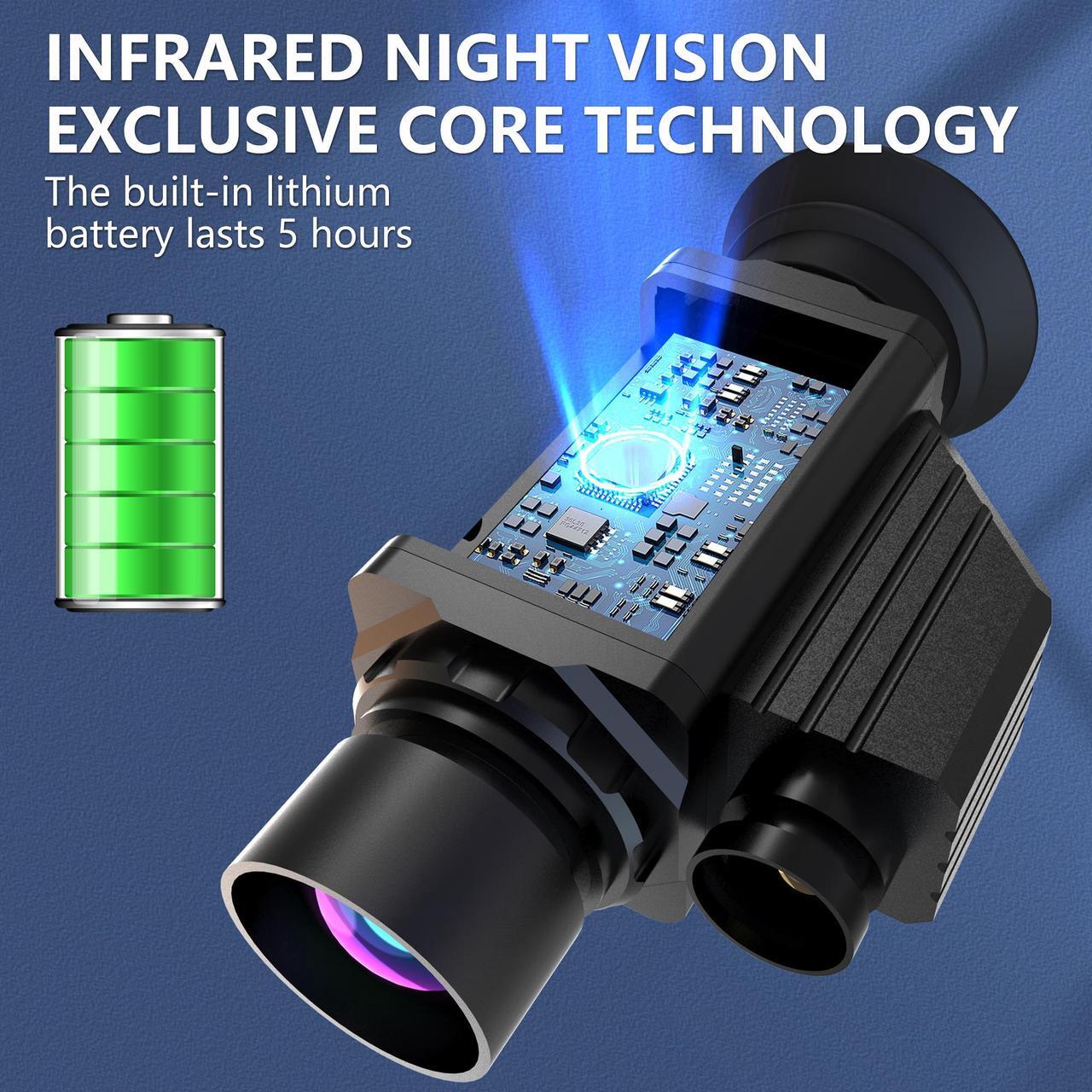 Alt view image 7 of 7 - 4K HD Infrared Night Vision Goggles Military Grade Thermal Imaging Scope Thermal Imaging Camera Water Leak Detection For Hunting Device