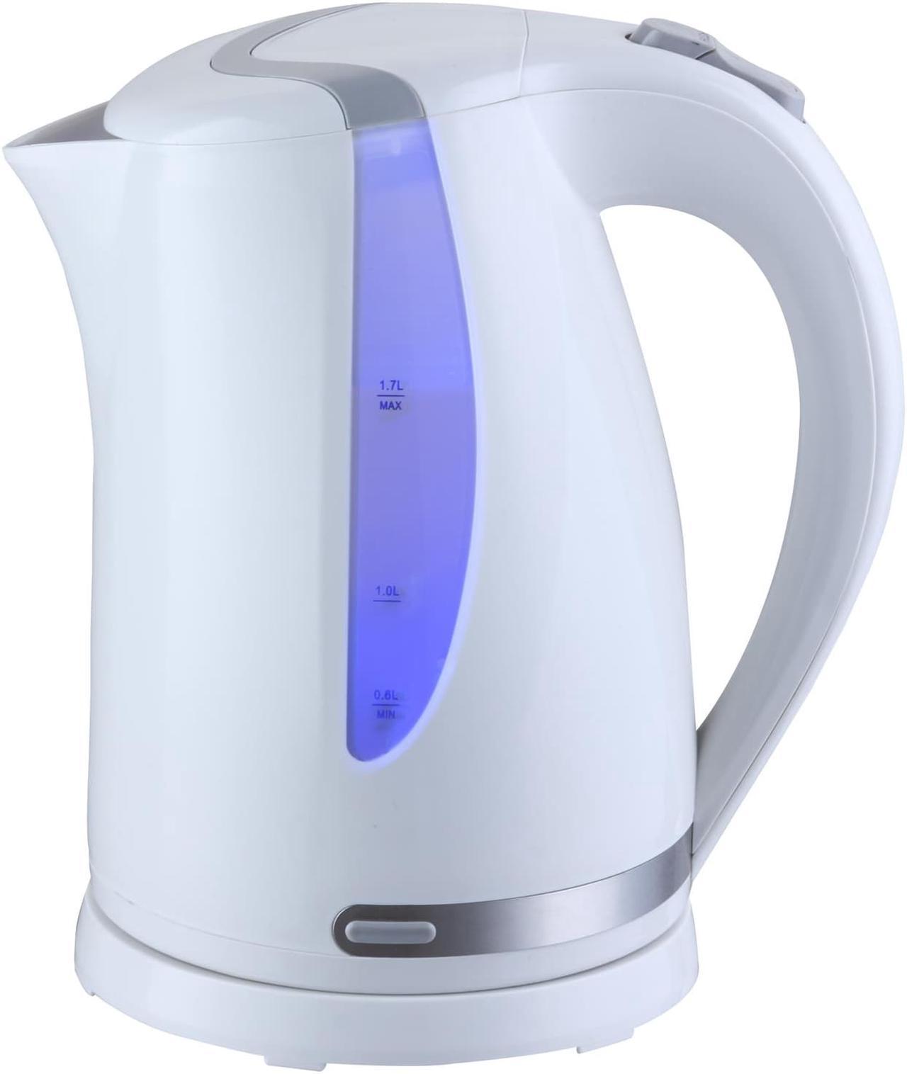 MegaChef 1.7Lt. Plastic Electric Tea Kettle - White