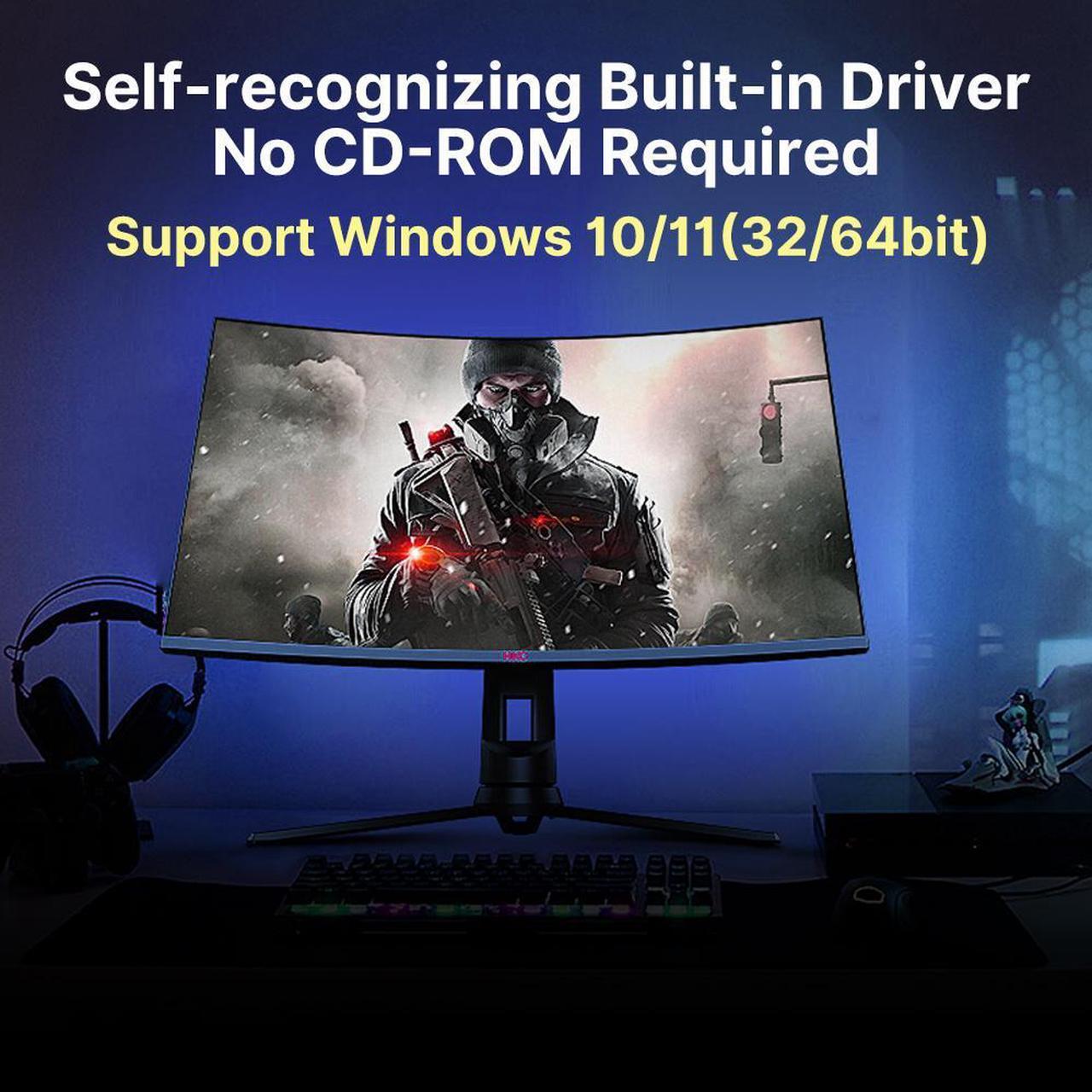 Alt view image 7 of 7 - DERAPID USB Wifi 7 Adapter Tri-band 2.4GHz 5GHz 6GHz for Desktop PC Wireless 802.11be Wi-Fi 7 USB3.0 Network Adapter Suppprts Windows 10/11