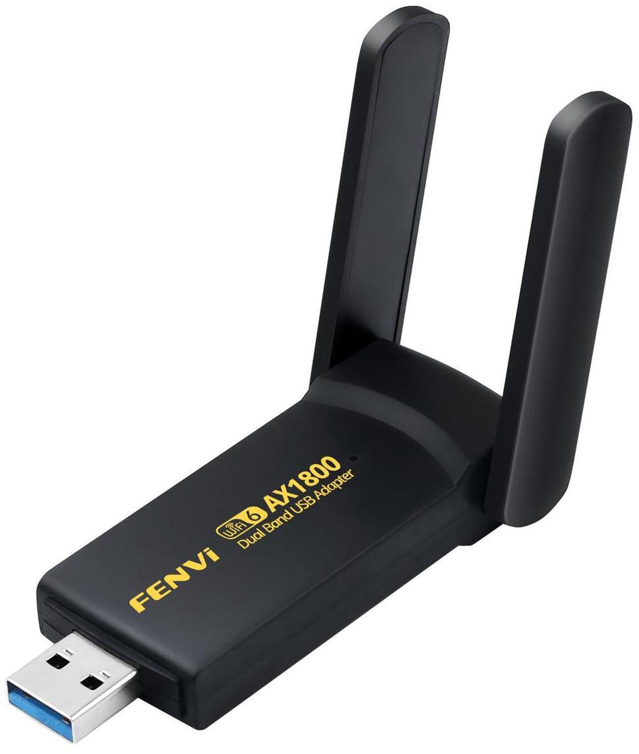 Alt view image 7 of 7 - AX1800 USB WiFi Adapter for PC Desktop - WiFi 6 AX1800Mbps 5GHz 2.4GHz USB 3.0 Wireless Wi-Fi Network Adapter for Desktop Computer Laptop with High Gain Wi-Fi Antenna Supports Win11/10