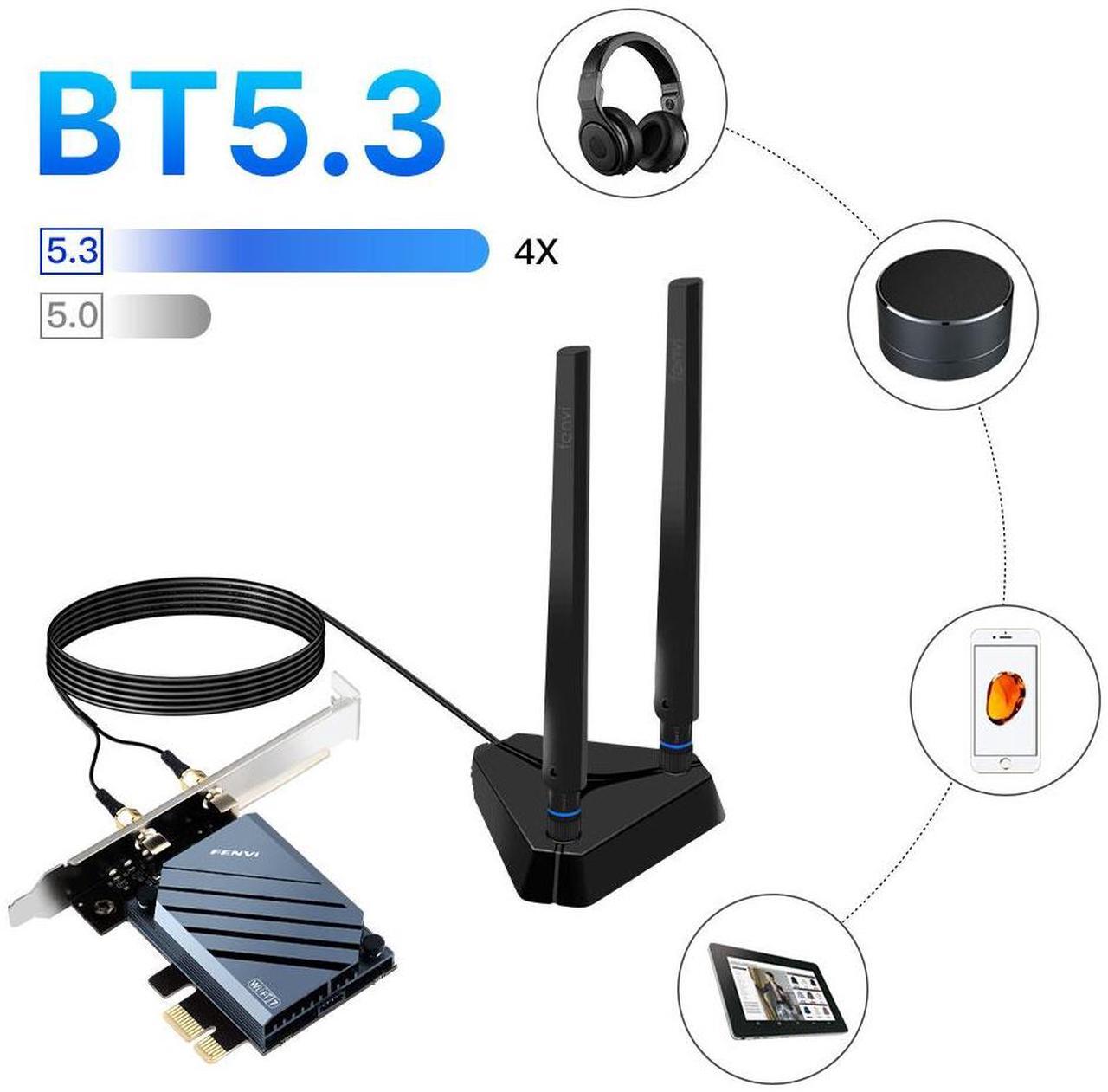 Alt view image 6 of 7 - WiFi 7 PCIe Network Card with QCNCM865 Chip - Tri-Band 5800Mbps Wireless Adapter Bluetooth 5.3 High Gain Antennas Compatible with AMD Motherboards Only Compatible With Windows 11