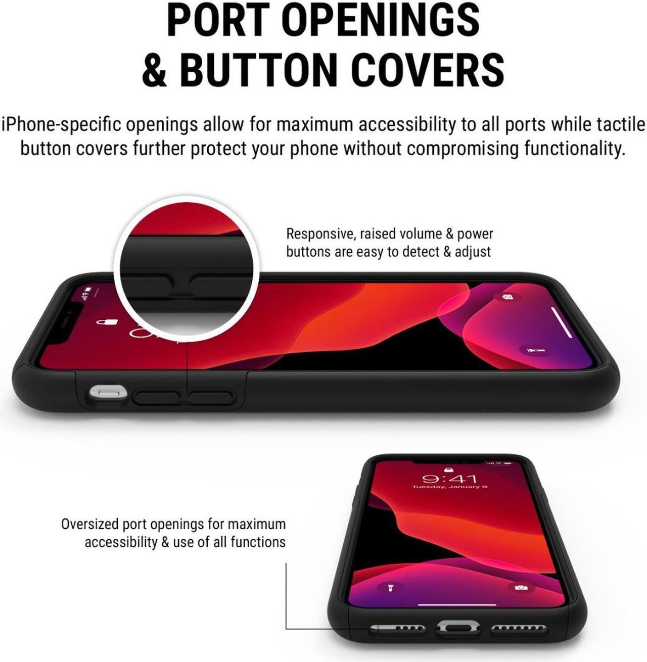 Alt view image 8 of 10 - Incipio DualPro Dual Layer Case for Apple iPhone 11 Pro Max Black IPH1853BLK