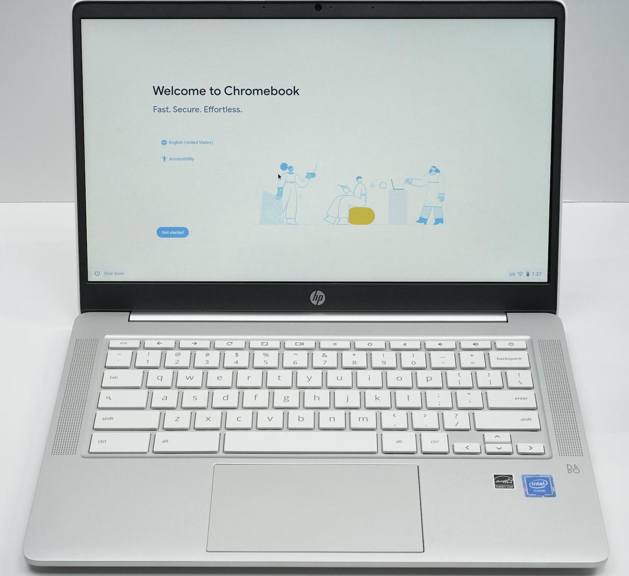 Alt view image 8 of 9 - HP Chromebook 14 Laptop, Intel Celeron N4000 Processor, 4 GB RAM, 32 GB eMMC, 14” HD Display, Chrome, Lightweight Computer with Webcam and Dual Mics, Home, School, Music, Movies (14a-na0021nr, 2021)