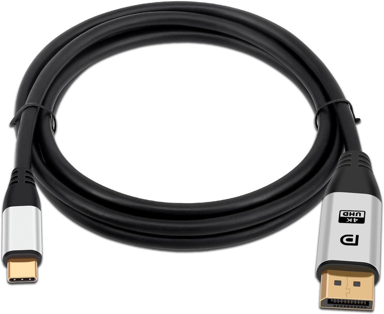 Alt view image 2 of 6 - USB C to DisplayPort Cable 6ft(2m)for Home Office (4K@60Hz, 2K@165Hz), uni Sturdy Aluminum DisplayPort to USB C Cable [Thunderbolt 3 Compatible] for MacBook Pro, MacBook Air/iPad Pro 2020