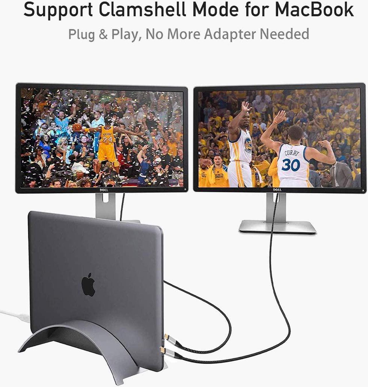 Alt view image 5 of 6 - USB C to DisplayPort Cable 6ft(2m)for Home Office (4K@60Hz, 2K@165Hz), uni Sturdy Aluminum DisplayPort to USB C Cable [Thunderbolt 3 Compatible] for MacBook Pro, MacBook Air/iPad Pro 2020