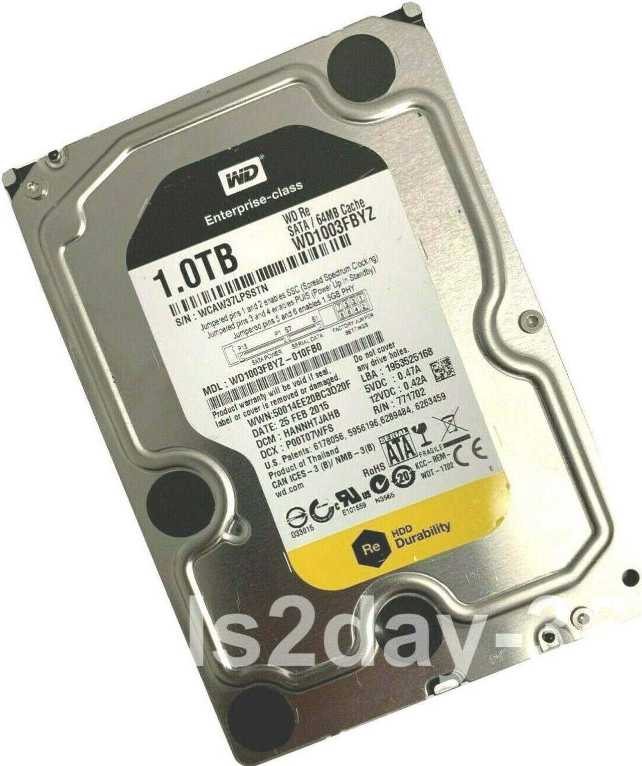 WD1003FBYZ Western Digital Re 1TB 7200RPM SATA 6Gbps 64MB Cache 3.5-inch Interna