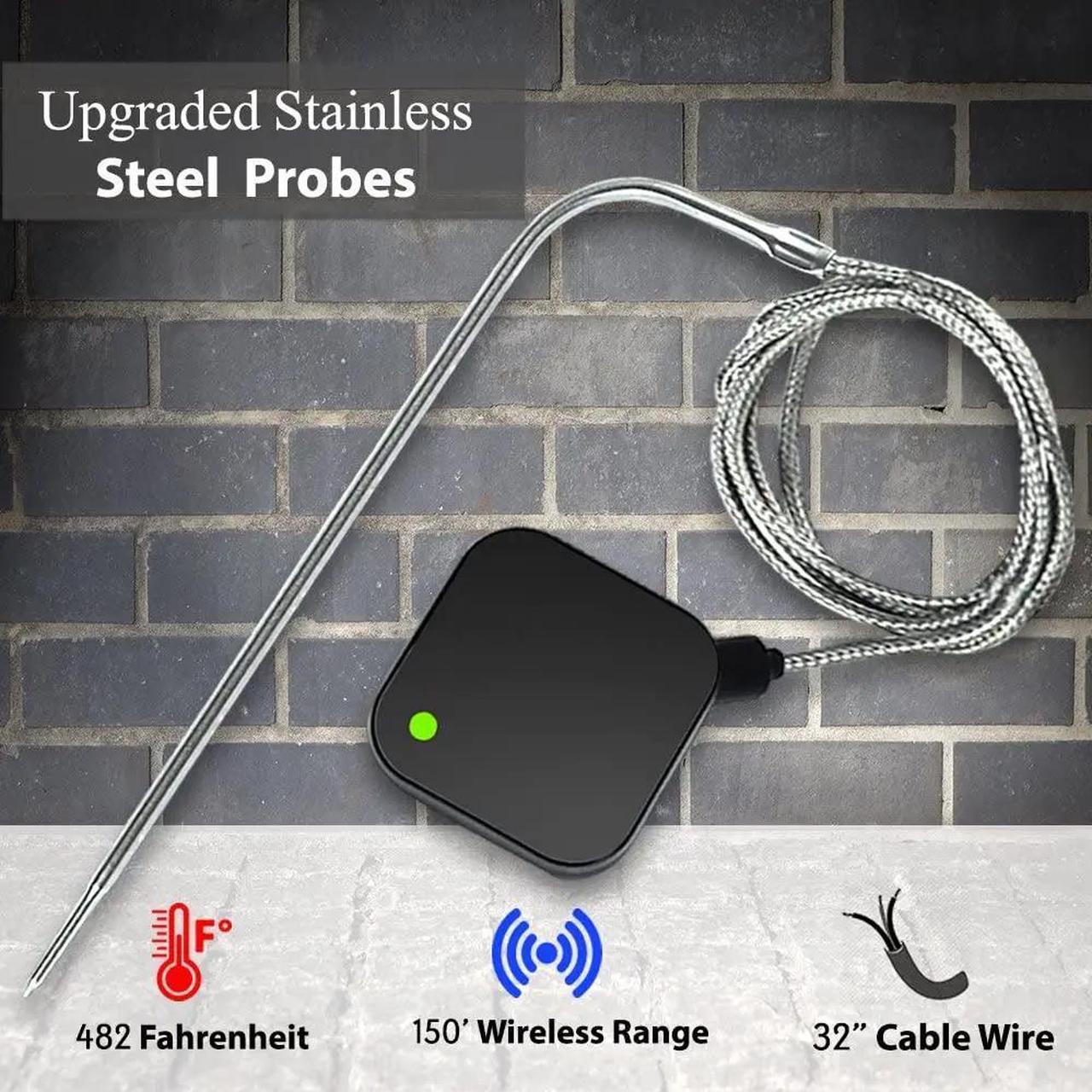 Alt view image 2 of 6 - AidMax NanoL Digital Wireless BBQ Meat Thermometer Grill Oven Thermomet With Stainless Steel Probe Cooking Kitchen Thermometer