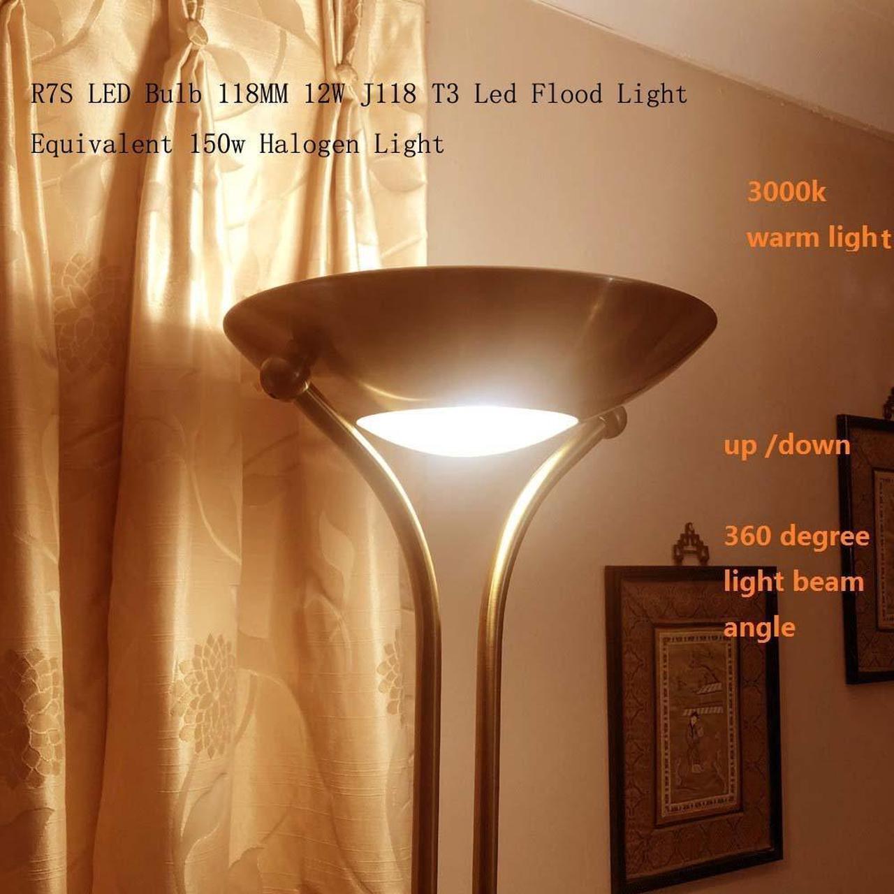 Alt view image 6 of 7 - QLEE R7S LED Bulb 118MM 12W J118 T3 Led Flood Light Equivalent 150w Halogen Light Wall Sconce Floor Light j-type Linear Double Ended Banker Light  360º Beam Angle 3000k Warm White Not Dimmable 2 Pack