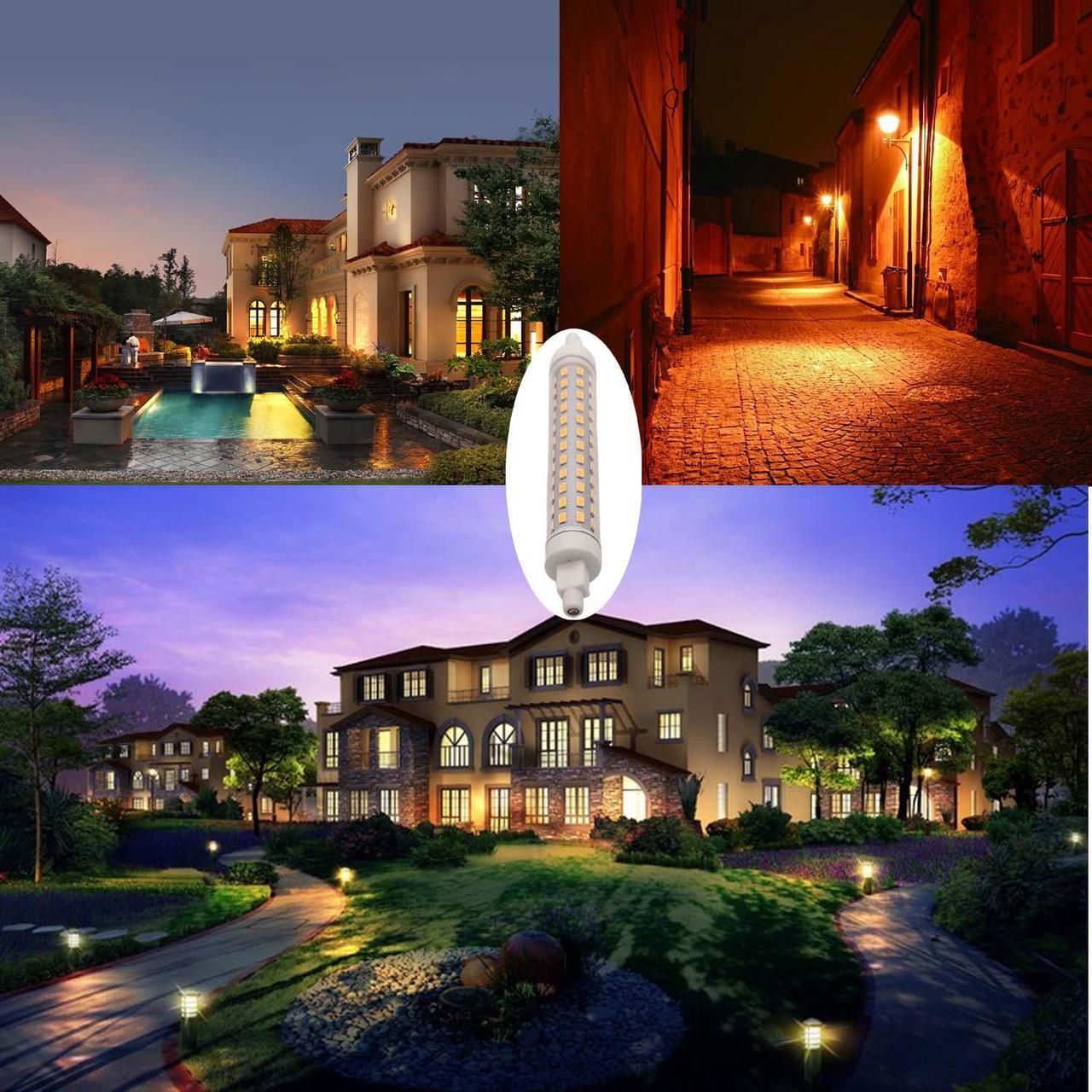 Alt view image 7 of 7 - QLEE R7S LED Bulb 118MM 12W J118 T3 Led Flood Light Equivalent 150w Halogen Light Wall Sconce Floor Light j-type Linear Double Ended Banker Light  360º Beam Angle 3000k Warm White Not Dimmable 2 Pack