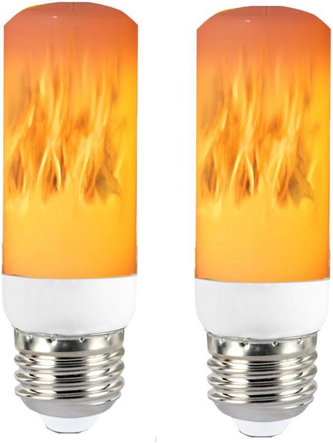 Main image of Led Flame Effect Light Bulb 3w Flickering Fire Light Bulbs With Upside Down Effect Yellow Flame Bulb E26/e27 Vintage Atmosphere For Christmas Holiday Party Restaurant Outdoor Home Decor 2 Pack