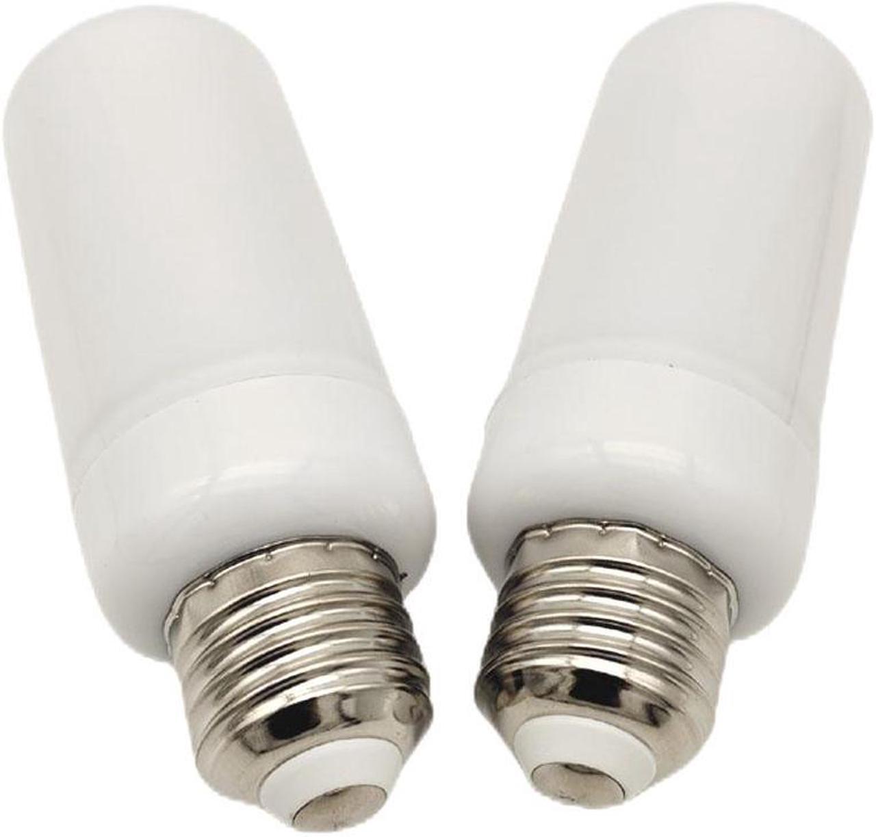 Alt view image 4 of 5 - Led Flame Effect Light Bulb 3w Flickering Fire Light Bulbs With Upside Down Effect Yellow Flame Bulb E26/e27 Vintage Atmosphere For Christmas Holiday Party Restaurant Outdoor Home Decor 2 Pack
