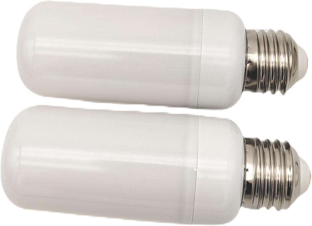 Alt view image 5 of 5 - Led Flame Effect Light Bulb 3w Flickering Fire Light Bulbs With Upside Down Effect Yellow Flame Bulb E26/e27 Vintage Atmosphere For Christmas Holiday Party Restaurant Outdoor Home Decor 2 Pack