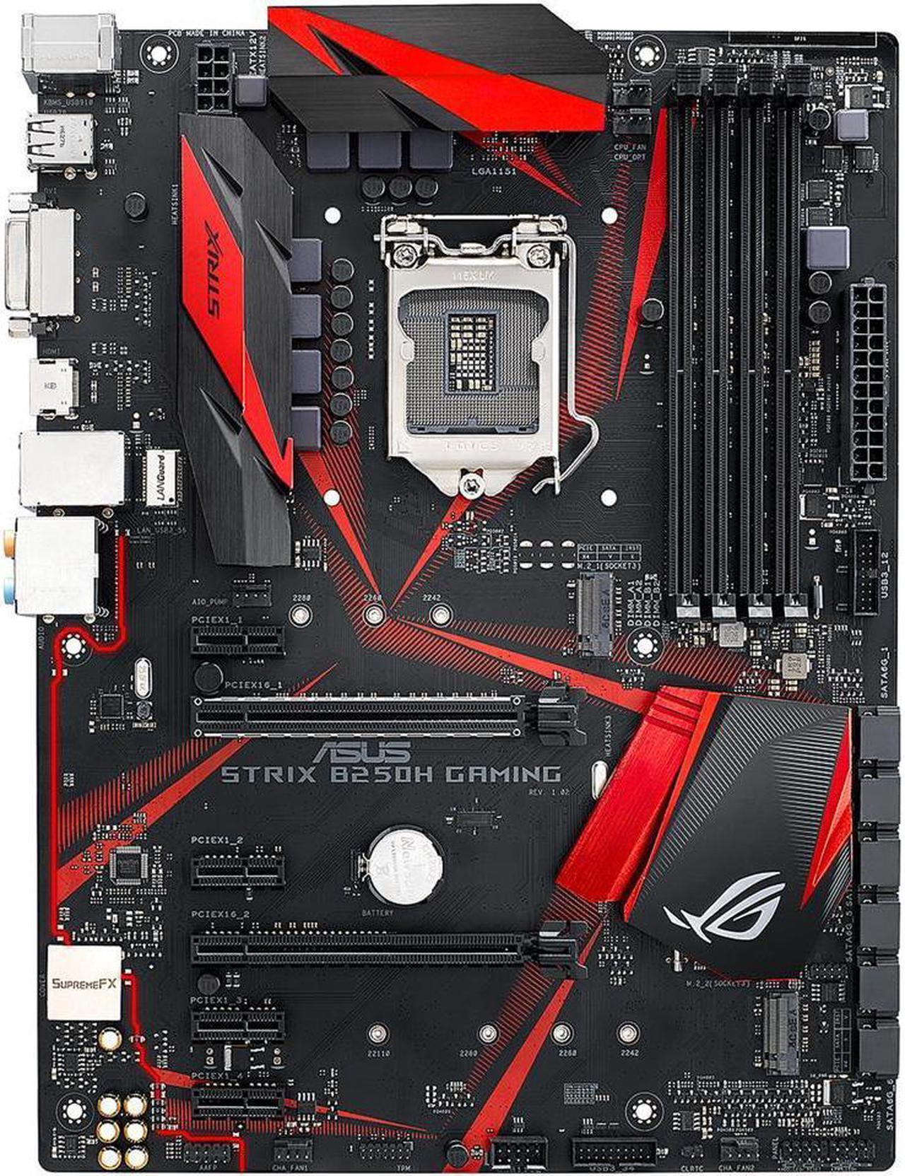 ASUS ROG STRIX B250H GAMING LGA1151 DDR4 HDMI DVI M.2 B250 ATX Motherboard with USB 3.1