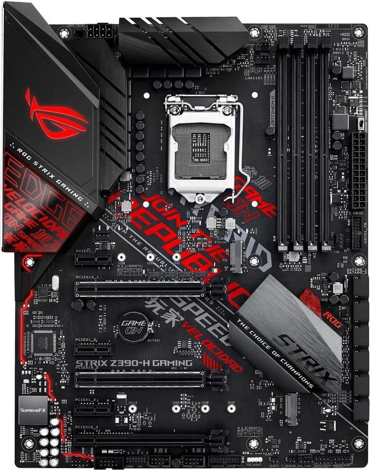 ASUS ROG Strix Z390-H Gaming Motherboard LGA1151 (Intel 8th and 9th Gen) ATX DDR4 DP HDMI M.2 USB 3.1 Gen2 Gigabit LAN