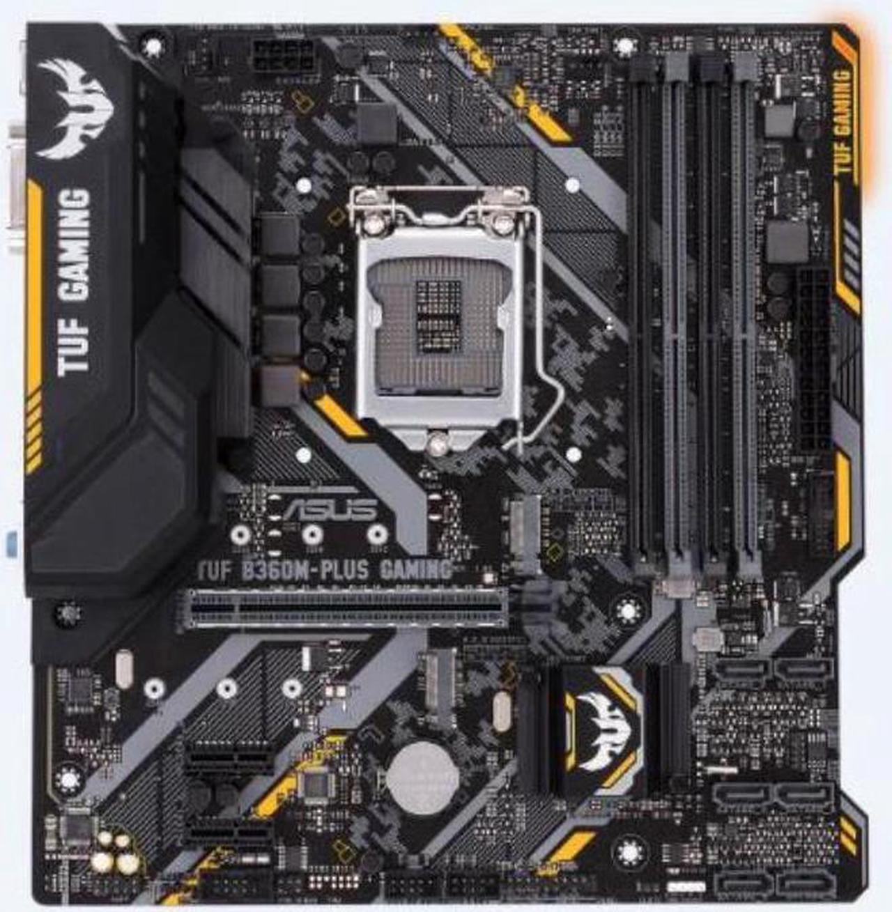 ASUS Intel TUF B360M-PLUS GAMING Socket LGA 1151 DDR4 Micro ATX Motherboard (90MB0WN0-M0EAY0)