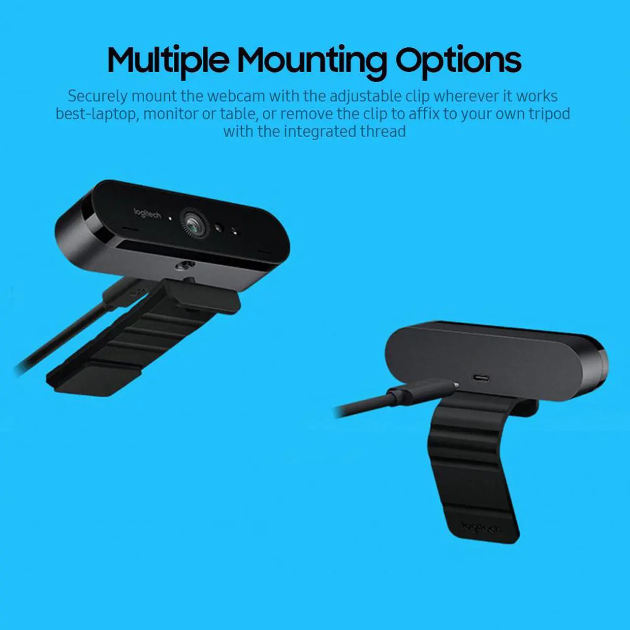 Alt view image 7 of 7 - Logitech C1000e 4K Wide-angle Camera USB Webcam Built-in Omnidirectional Noise Reduction Microphone