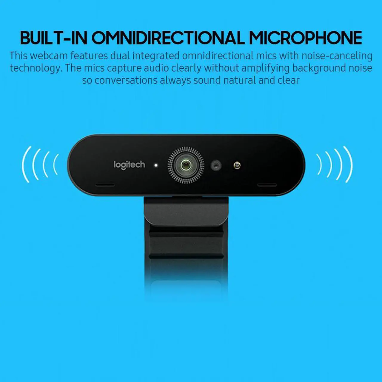 Alt view image 4 of 7 - Logitech C1000e 4K Wide-angle Camera USB Webcam Built-in Omnidirectional Noise Reduction Microphone