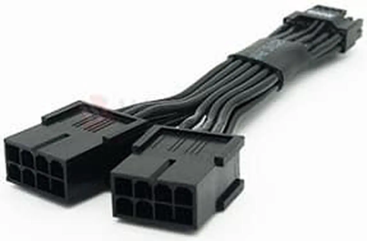 Alt view image 2 of 4 - Wilfly PCIE16P28-V5 ATX3.1 16P to 2*8(6+2) P PCIE GPU Cables Sleeved PSU Extension Cable H++ 12+4 P Connector Graphics Card Power Supply RTX 5090 Series, 16AWG, For PSU 800w up No need change New PSU