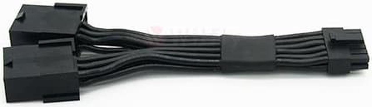 Alt view image 4 of 4 - Wilfly PCIE16P28-V5 ATX3.1 16P to 2*8(6+2) P PCIE GPU Cables Sleeved PSU Extension Cable H++ 12+4 P Connector Graphics Card Power Supply RTX 5090 Series, 16AWG, For PSU 800w up No need change New PSU