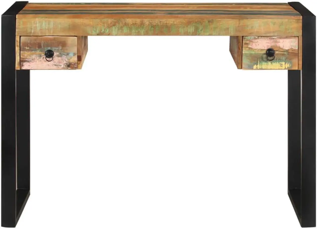 Alt view image 9 of 15 - vidaXL Desk Home Office Desk Computer Desk Workstation Solid Wood Reclaimed