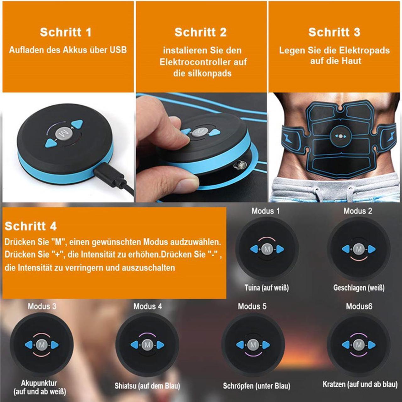 Alt view image 4 of 7 - ABS Stimulator Muscle Abs Muscle Trainer Toner Flex Belt for Women Men,Upgrade Replace EMS Pad AB machine Abs Workout Equipment 6 Modes 10 Intensity Levels- Rechargeable Ab Trainer Belt Muscle Toner