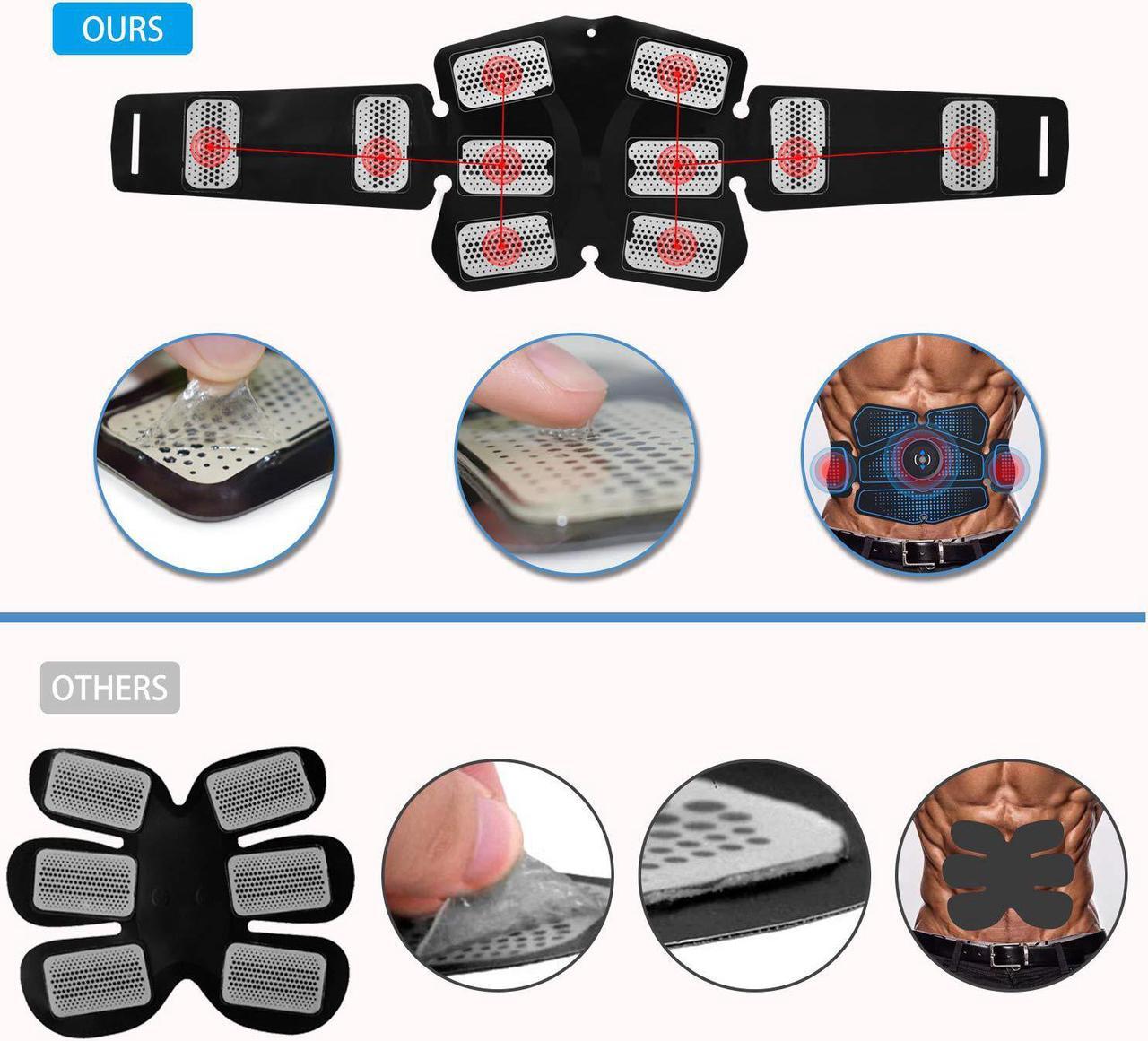 Alt view image 6 of 7 - ABS Stimulator Muscle Abs Muscle Trainer Toner Flex Belt for Women Men,Upgrade Replace EMS Pad AB machine Abs Workout Equipment 6 Modes 10 Intensity Levels- Rechargeable Ab Trainer Belt Muscle Toner