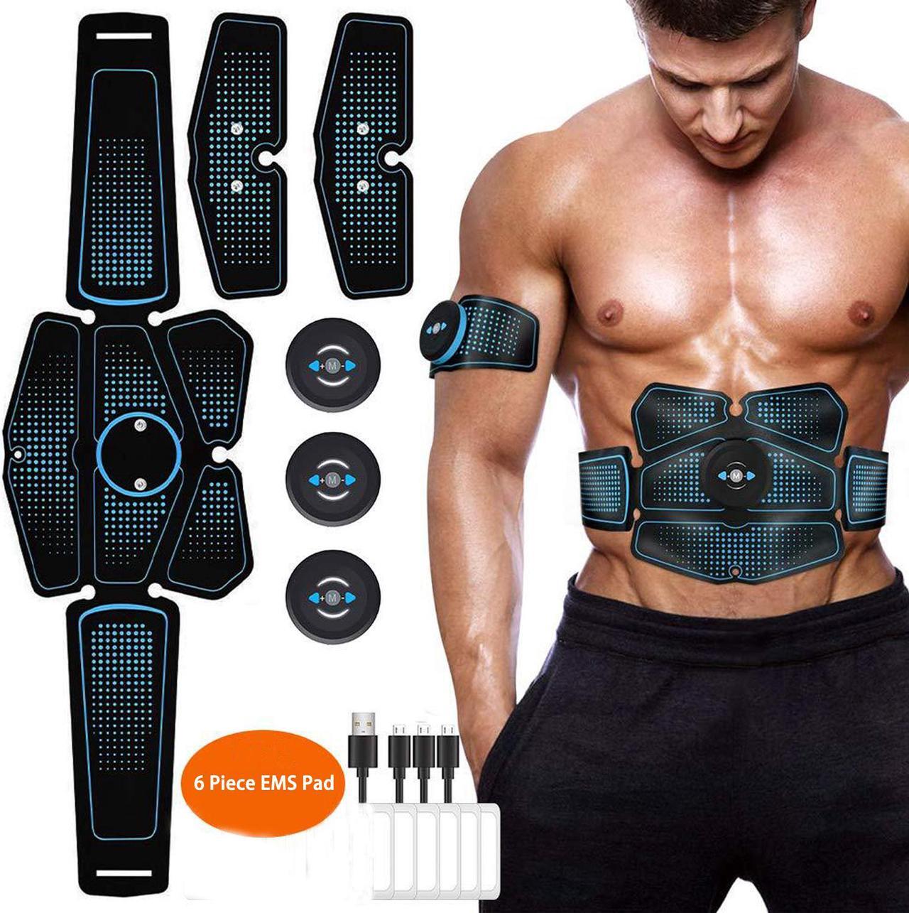 Alt view image 2 of 7 - ABS Stimulator Muscle Abs Muscle Trainer Toner Flex Belt for Women Men,Upgrade Replace EMS Pad AB machine Abs Workout Equipment 6 Modes 10 Intensity Levels- Rechargeable Ab Trainer Belt Muscle Toner