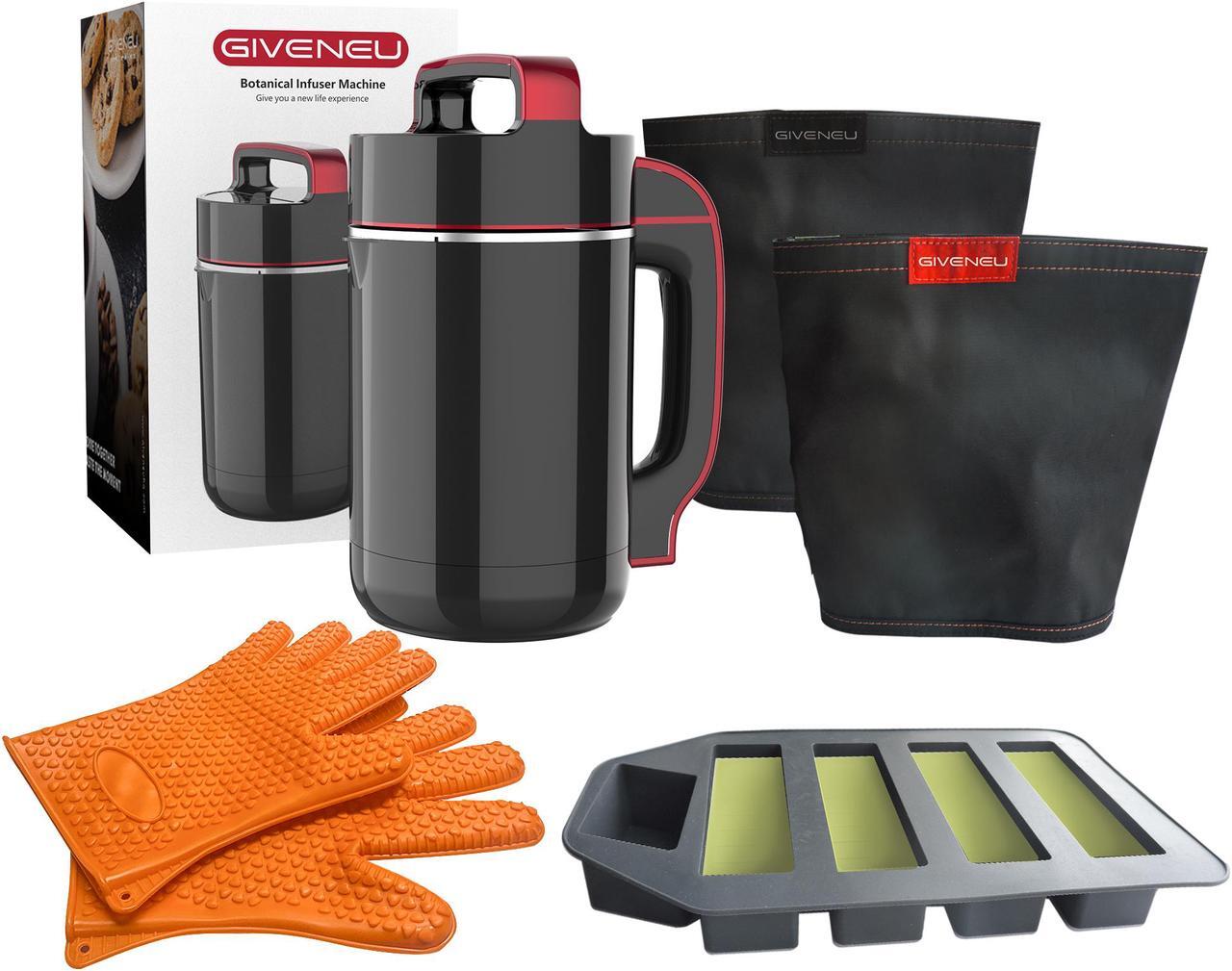 Main image of GIVENEU Butter Maker Machine, Herbal Infusion, Electric Botanical Extractor for Butter, Oil & Tincture-Butter Mold, Silicone Gloves, Filter Bag Included