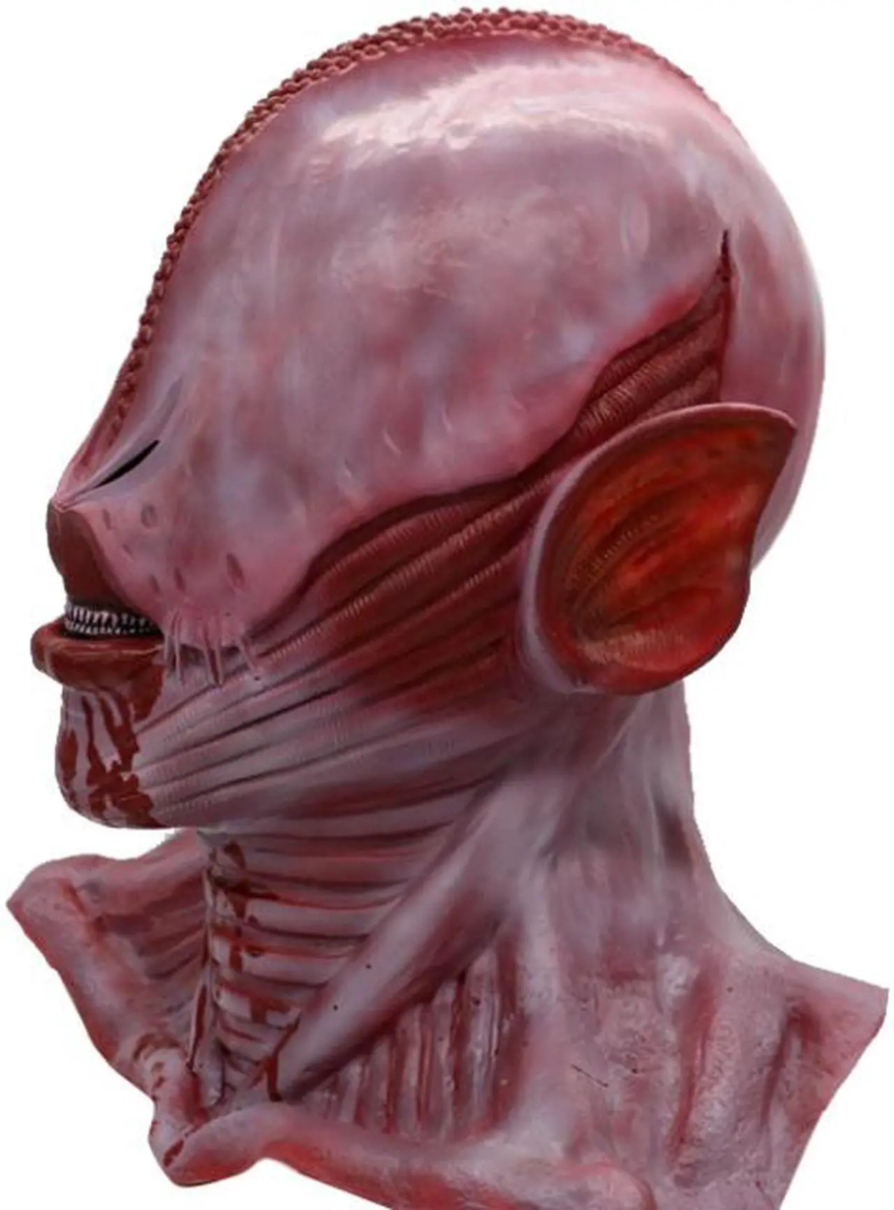Alt view image 2 of 4 - Halloween masquerade horror funny horror alien blood ghost latex mask hood party funny realistic mask