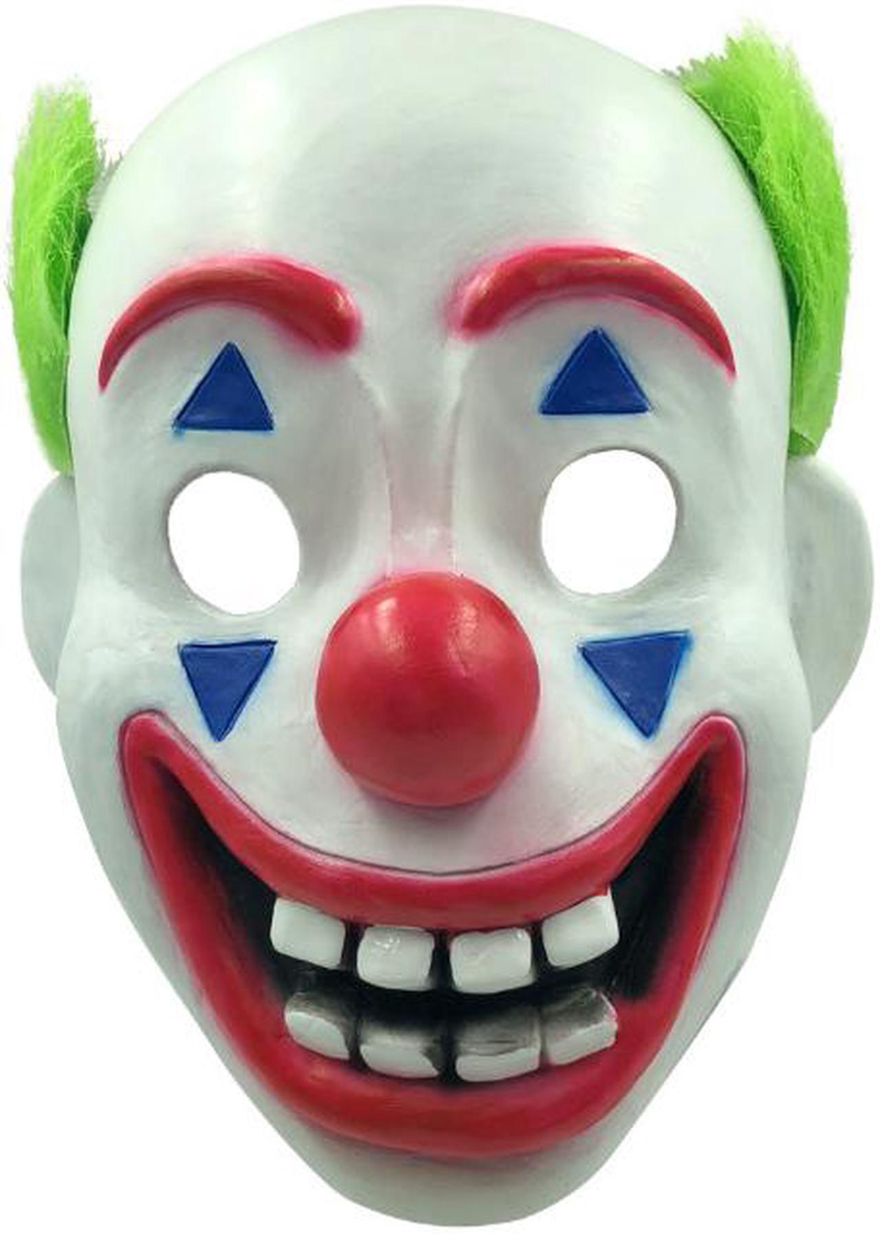 Main image of DC Jack Joker Mask Harley Quinn Wig Dress Up Halloween Dark Knight Movie Latex Mask