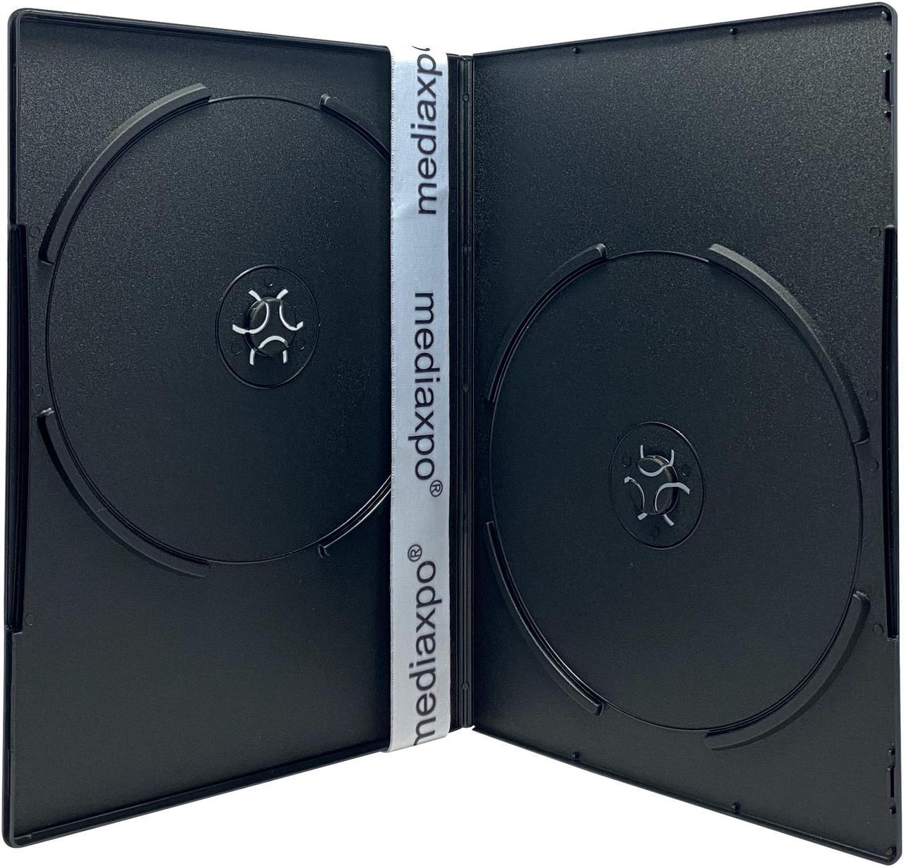 Main image of 25 PREMIUM SLIM Black Double DVD Cases 7MM (100% New Material)