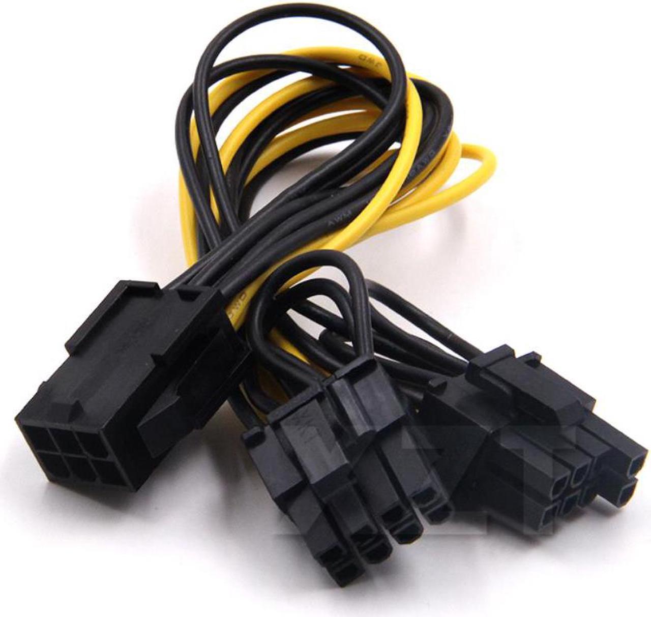 10pcs/lot 6 pin PCI Express to 2 x PCIe 8 (6+2) pin Motherboard Graphics Video Card PCI-e VGA Splitter Hub Power Cable