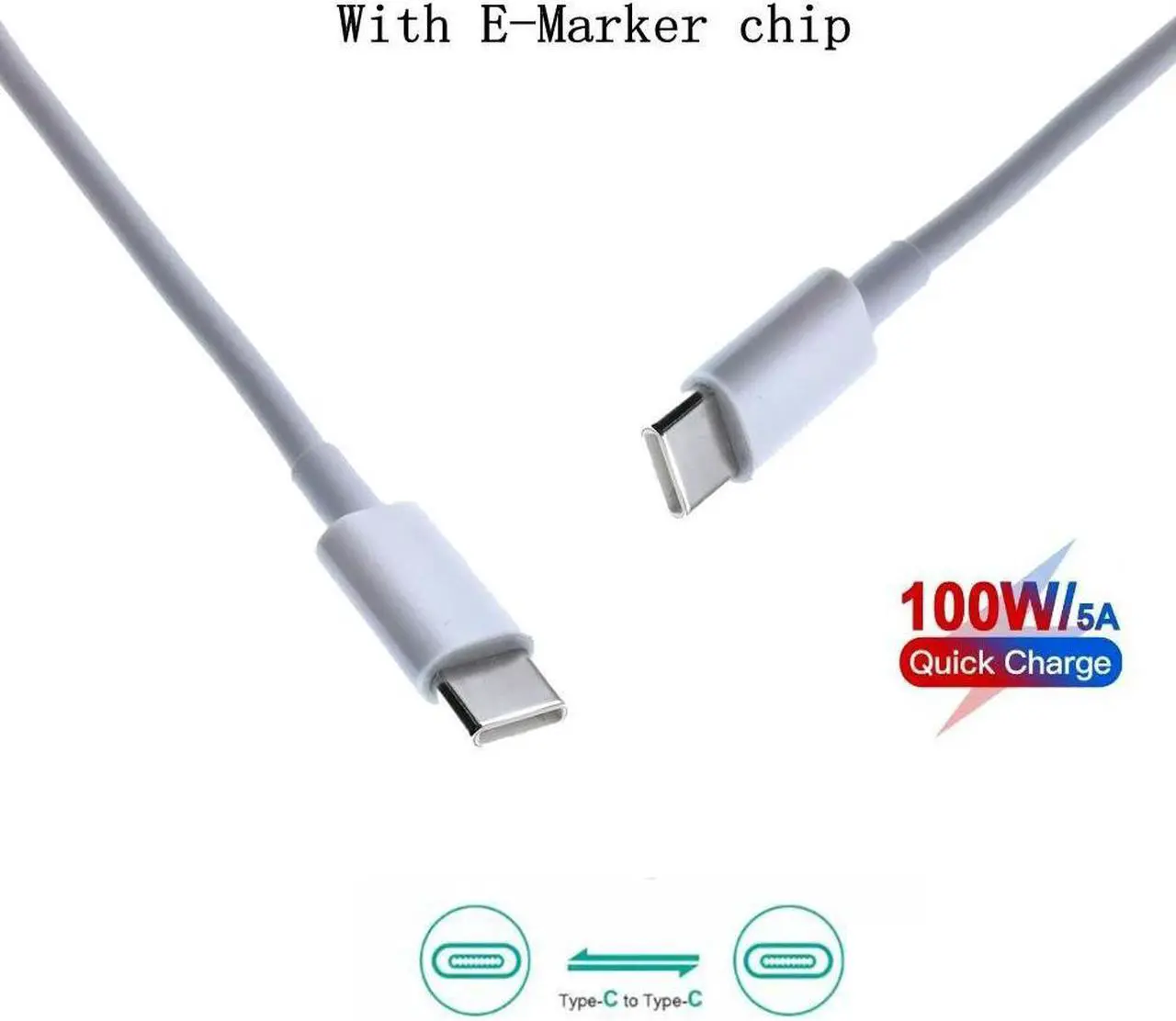 Main image of FOR 100W USB Type C Fast Cable Cord E-mark Chip DC Power Connector for Laptop