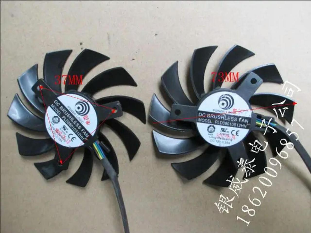 FOR Computer Cooler FOR 75MM FD7010H12S PLD08010S12HH DC 12V 4 Wire For R6790 Twin Frozr II Video Card