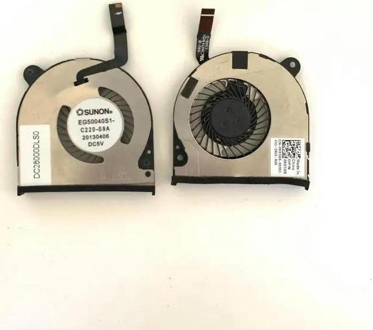 FOR XPS 11 (9P33) Laptop CPU Cooling Fan DC28000DLS0 EG50040S1-C220-S9A K81W6 0K81W6 11-9P33 DC5V 0.35A