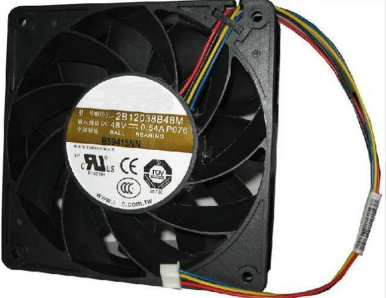 FOR 2B12038B48M P076 DC 48V 0.54A computer Cooling Fans Server Square Fan 120x120x38mm 4-Wire