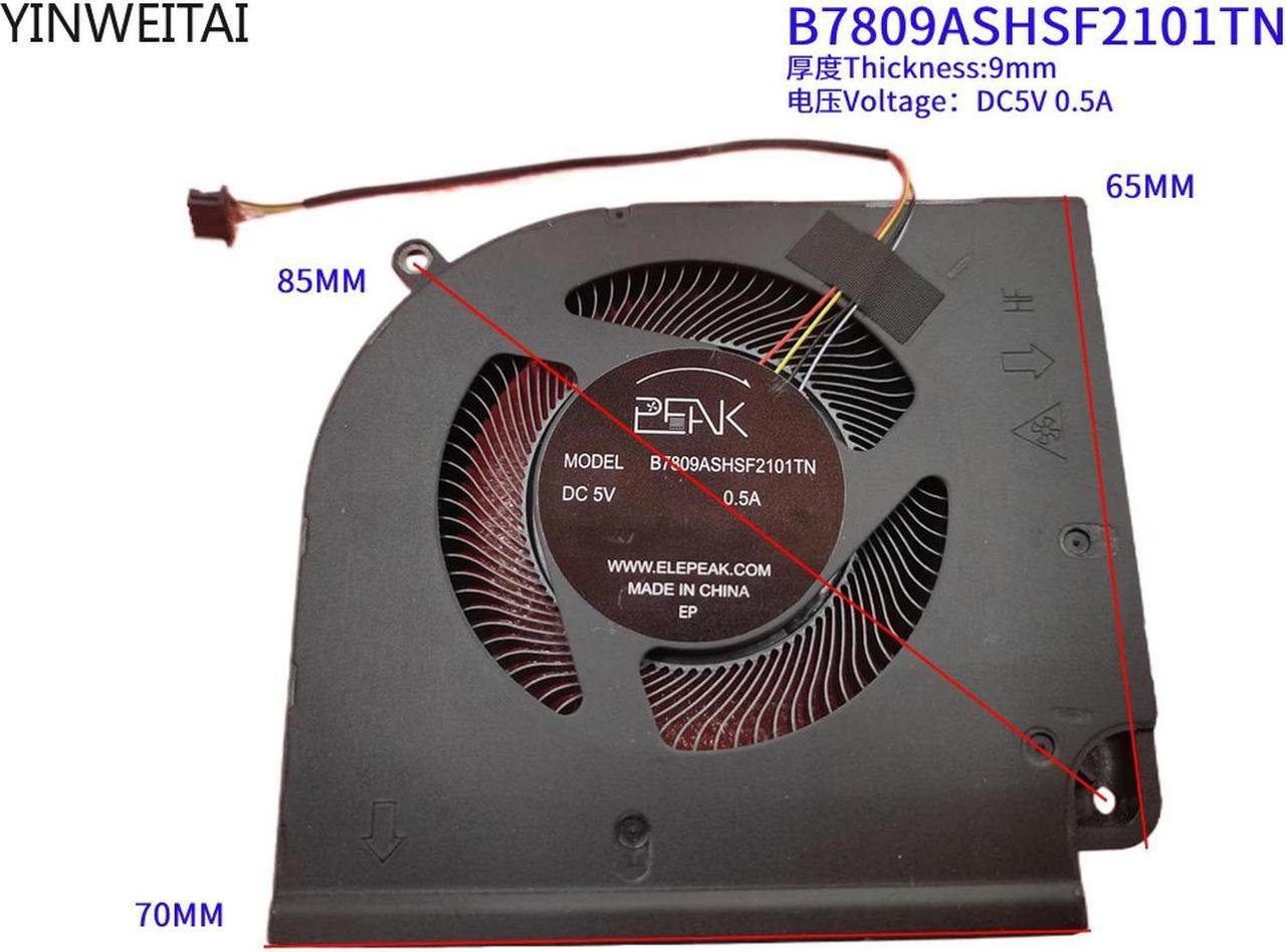 FOR 5V 0.5A Cooling FOR Laptop CPU fan B7809ASHSF2101TN B7809ASHSF2100TN