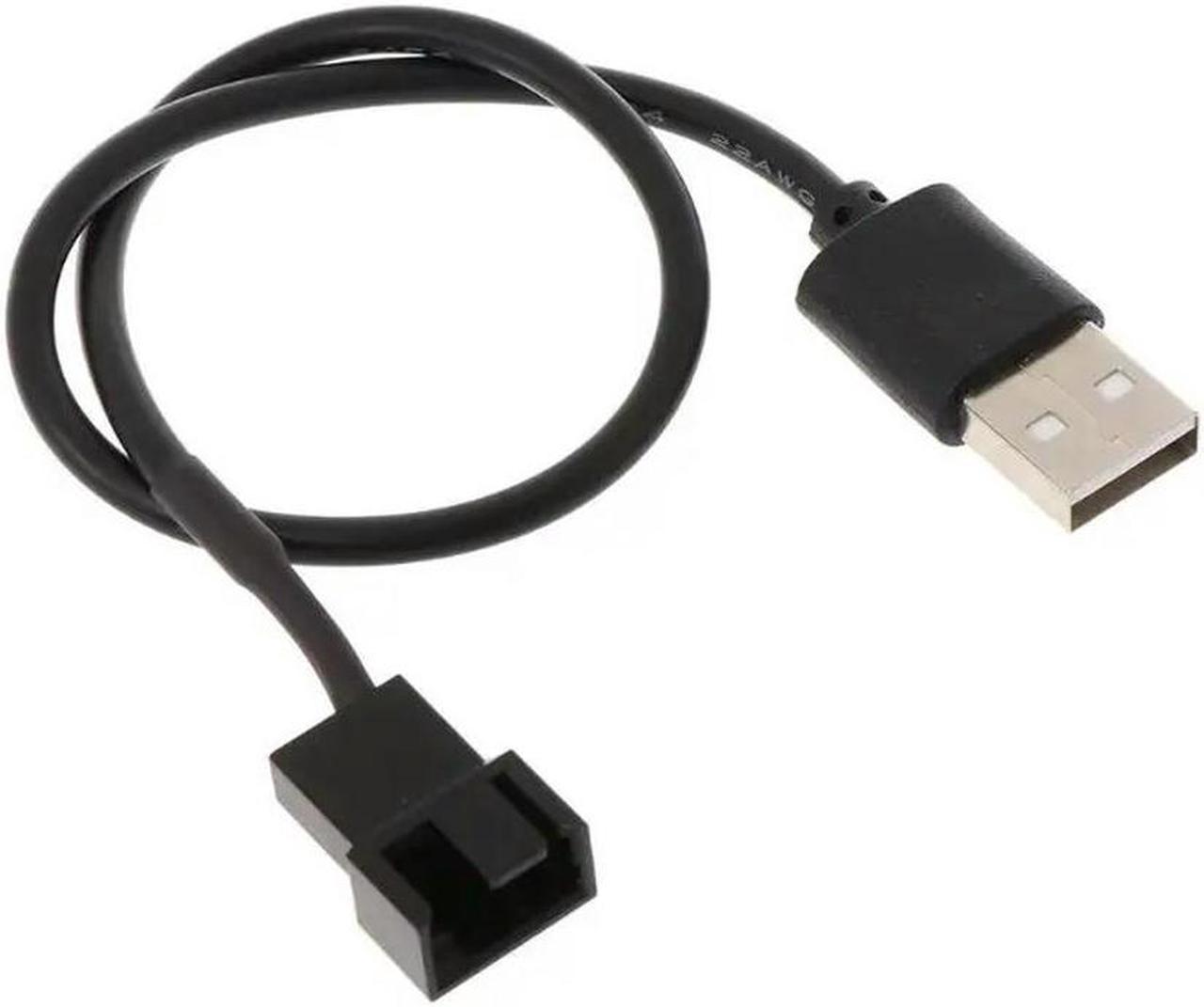 FOR USB 2.0 A Male To 3-Pin/4-Pin Connector Adapter Cable For 5V Computer PC Fan