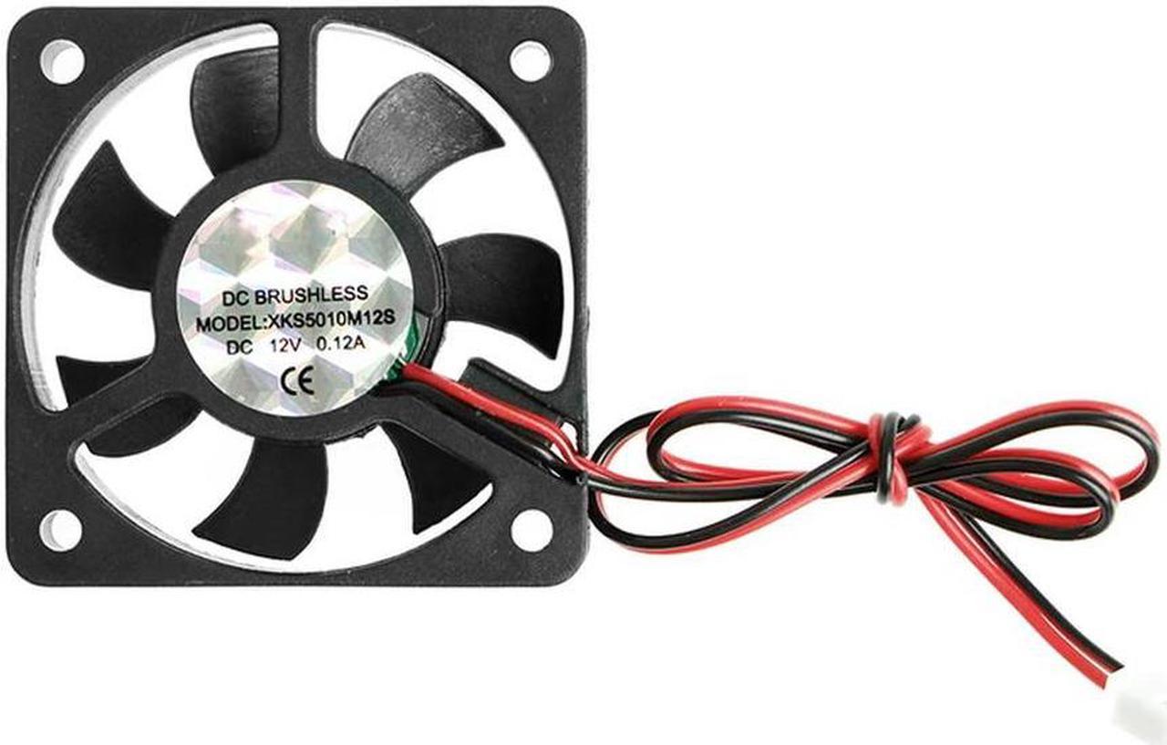 FOR DC 12V 0.12A 2-Pin 50x50x10mm PC Computer CPU System Brushless Cooling Fan 5010