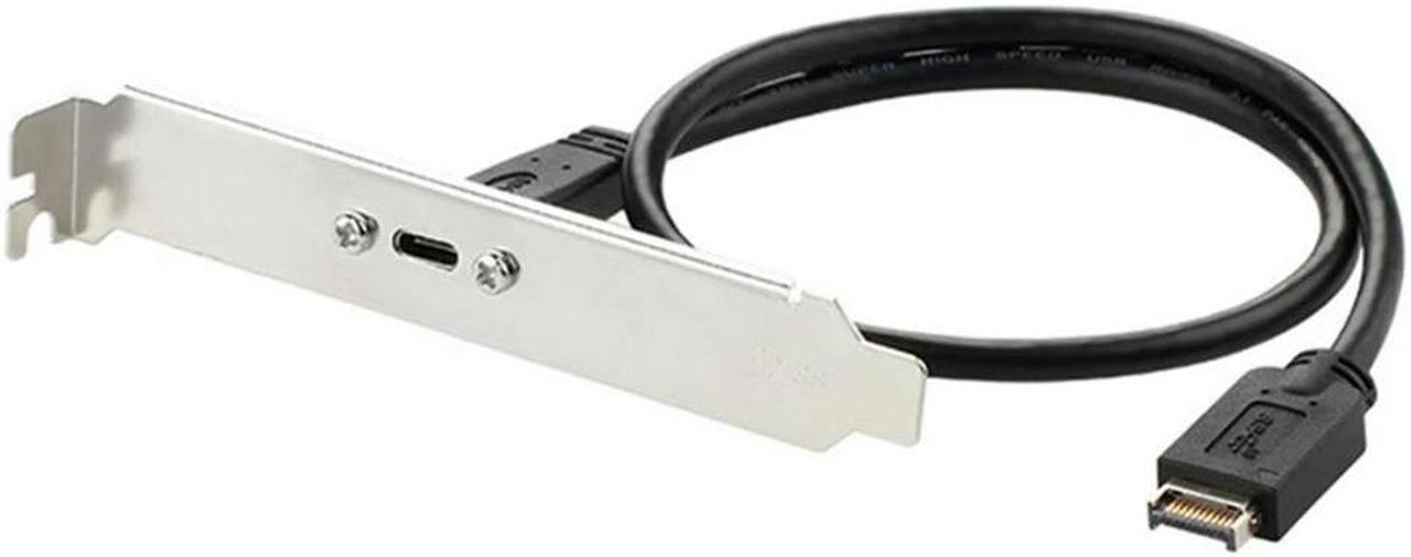 FOR USB 3.1 Front Panel Type E to Type C Extension Cable 10 Gbit/S Internal Adapter Wire (50cm) with PCI Baffle