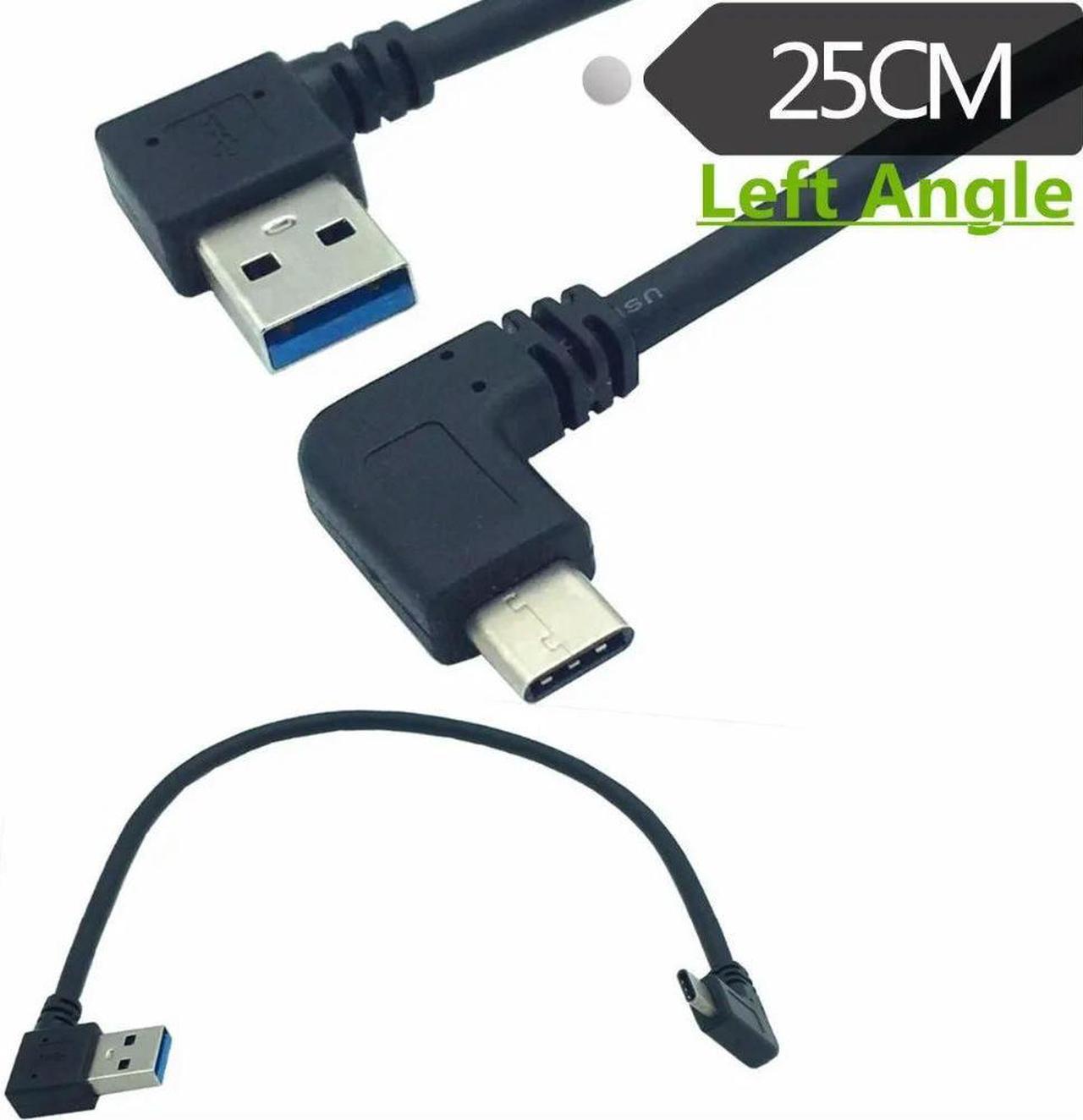 FOR USB C Cable 25cm 90 Degree Angle USB 3.0 Type C Cable Fast Charge for S8 And More