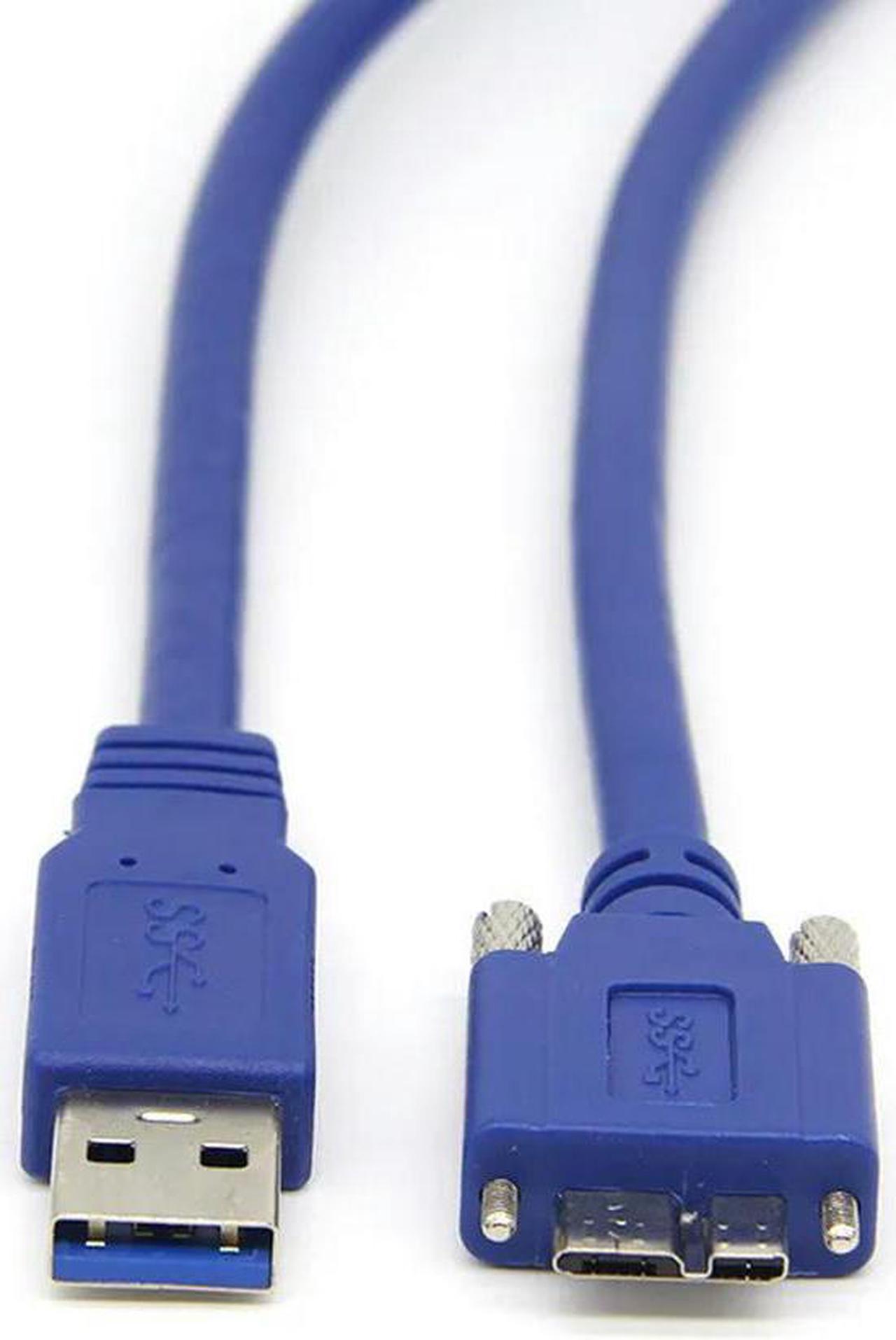 FOR 0.5M/1M/1.8m USB 3.0 A type Cable Male to Micro USB 3.0 B Male with Mount Panel Screws for Hard Disk Mobile Phone