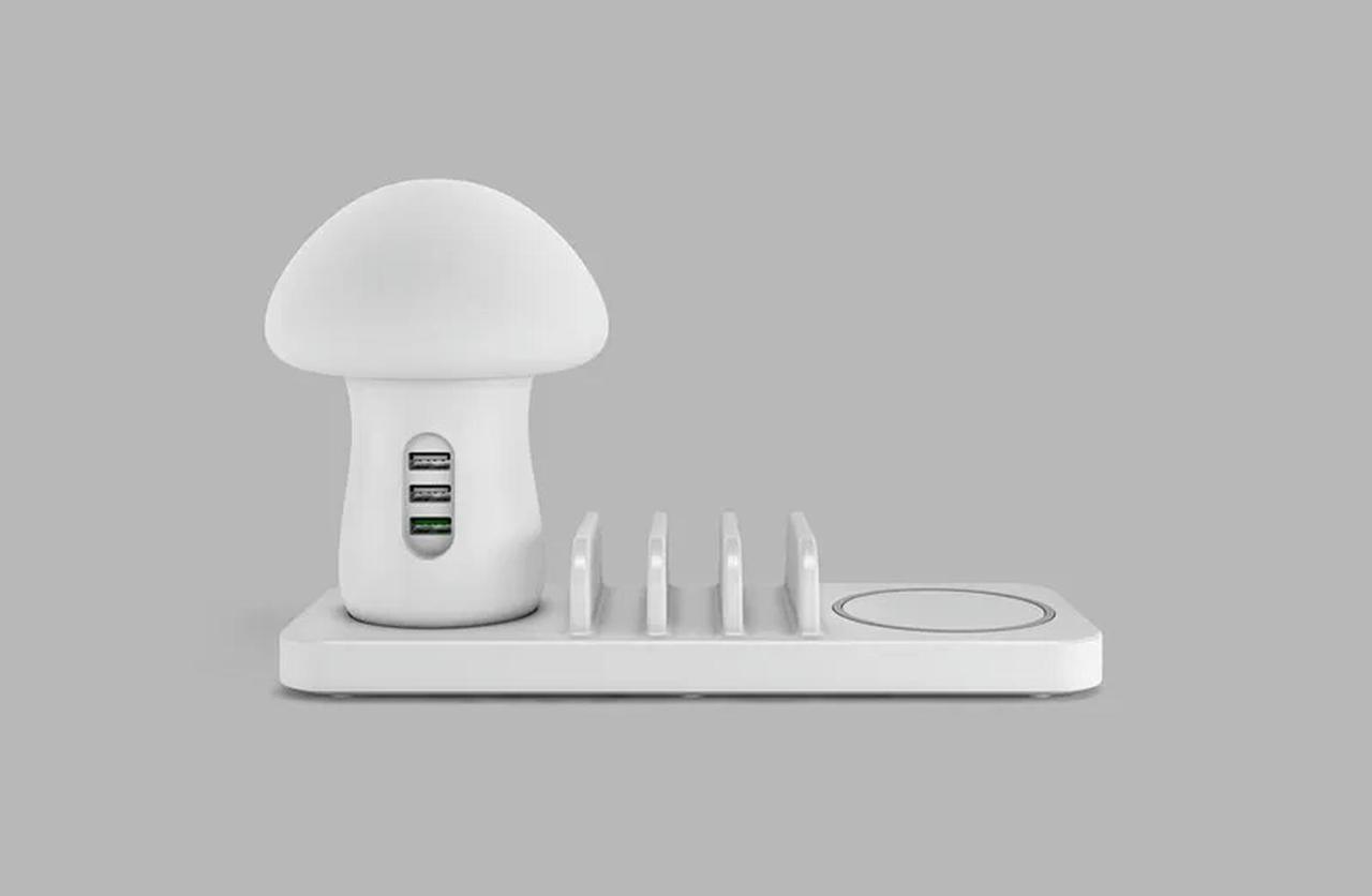 FOR USB Fast Station Hub Desk USB Hub Powered 3.0 Mushroom Stand MULTI-FUNCTIONAL