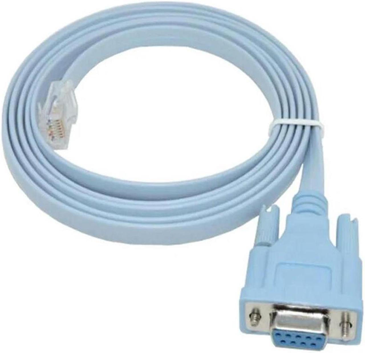 FOR Network RJ45 to RS232 COM Port Serial DB9 Female Router Console Cable Adapter For